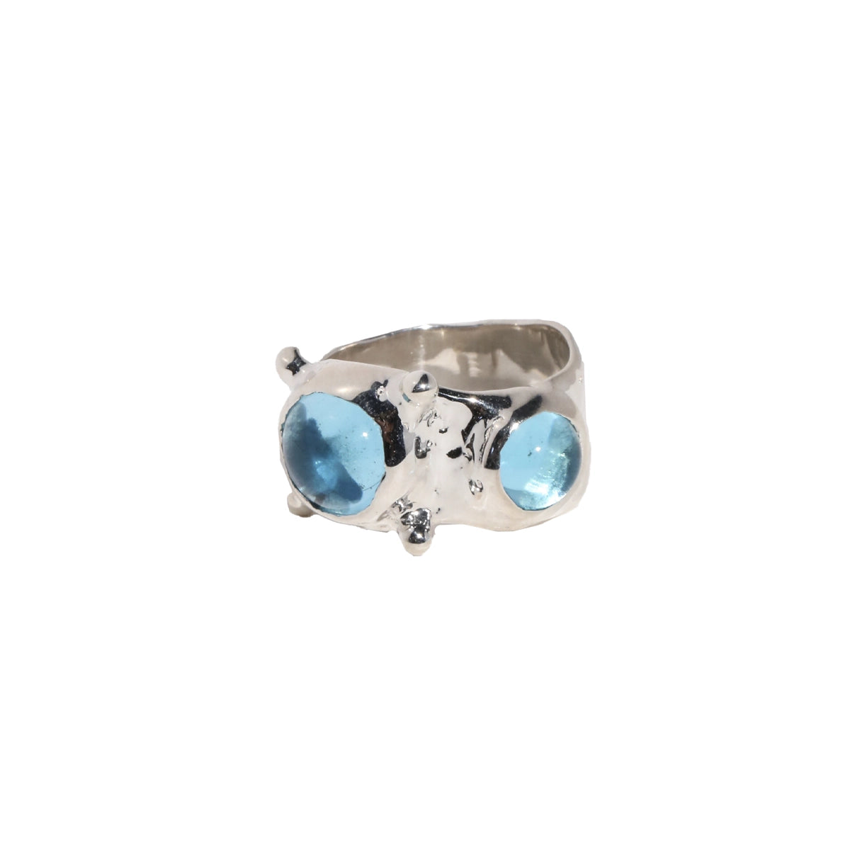 PULP RING - STERLING SILVER W/ AQUA