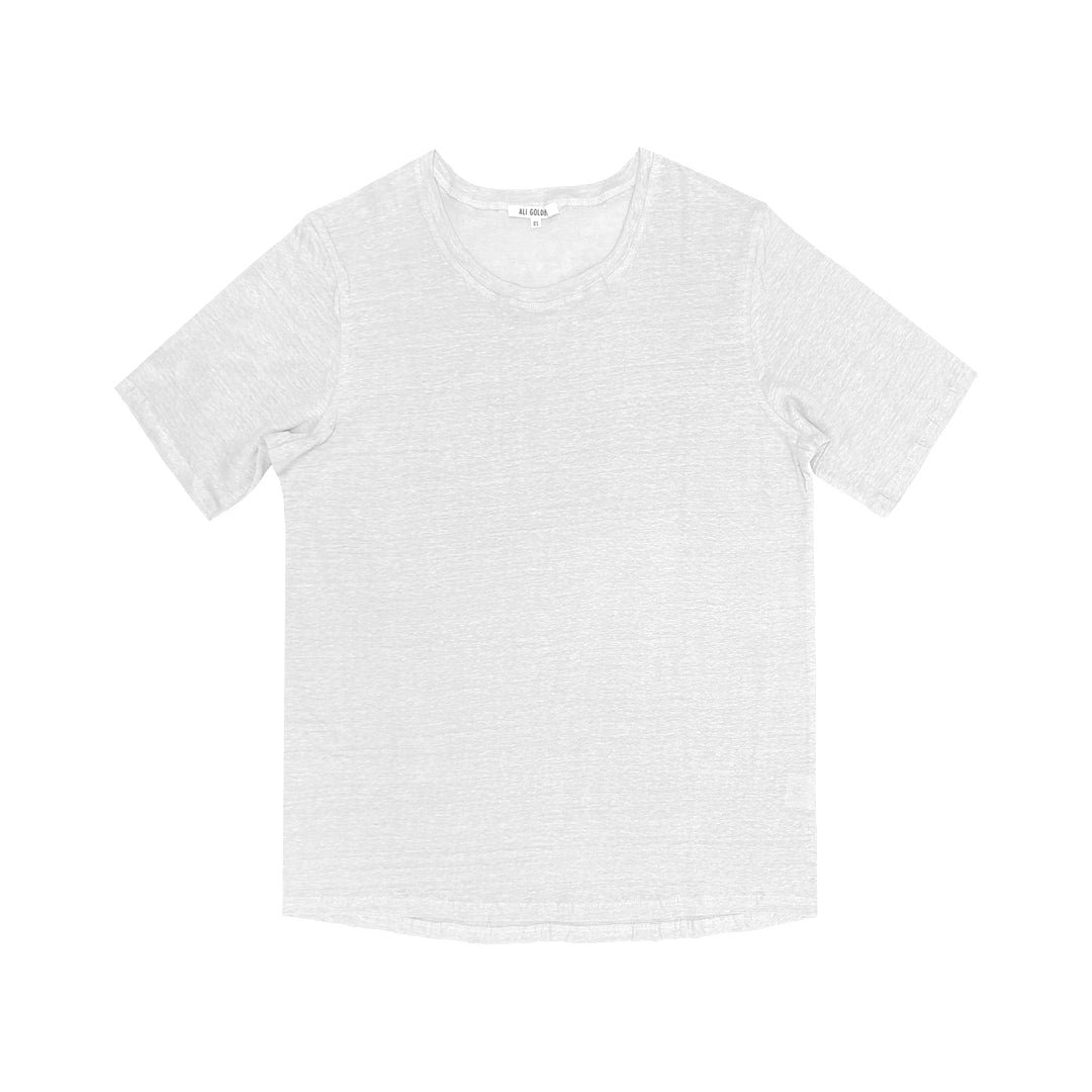 SAMPLE - LINEN OVERSIZED T-SHIRT - CREAM