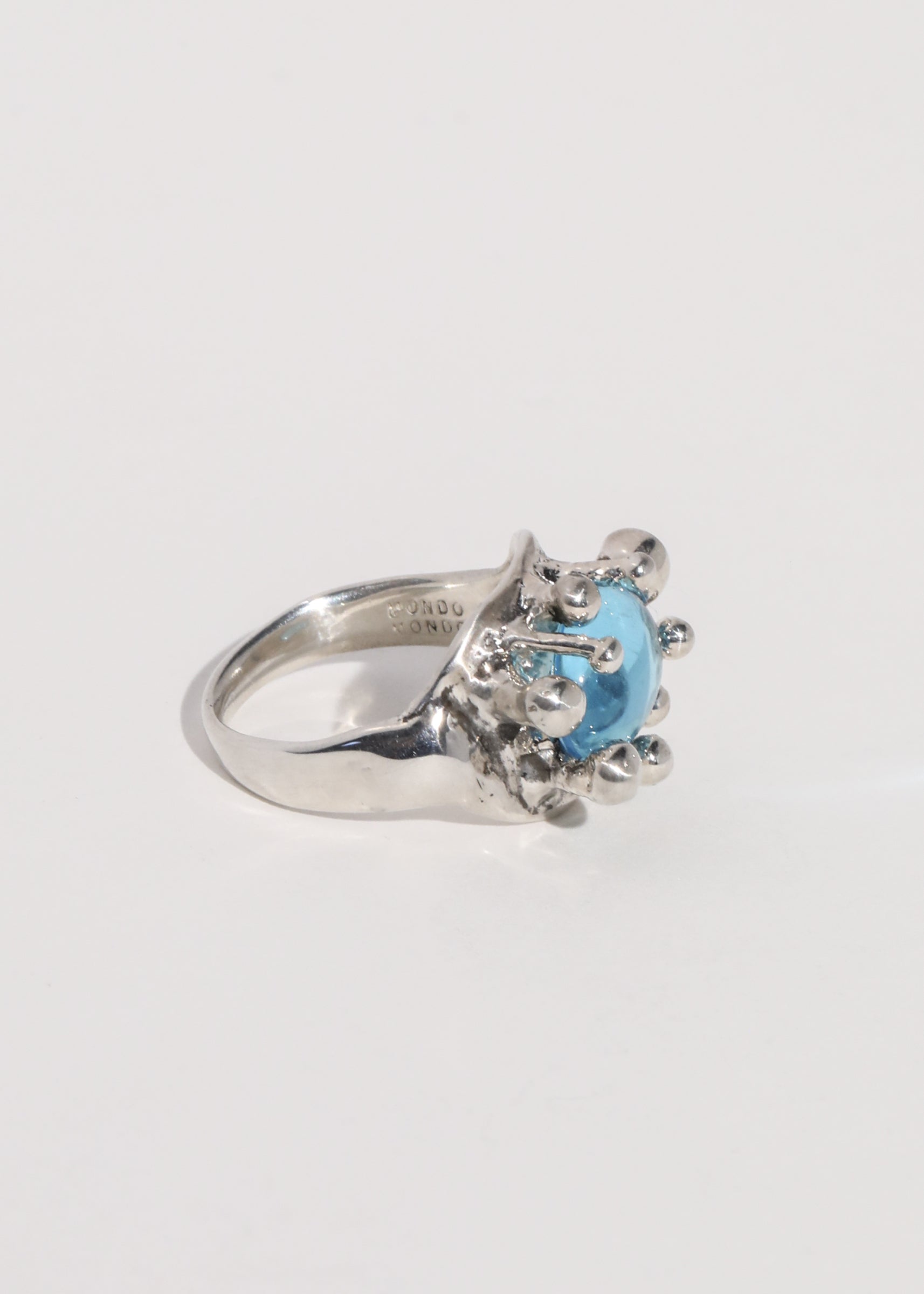 ATRIUM RING - STERLING SILVER W/ AQUA