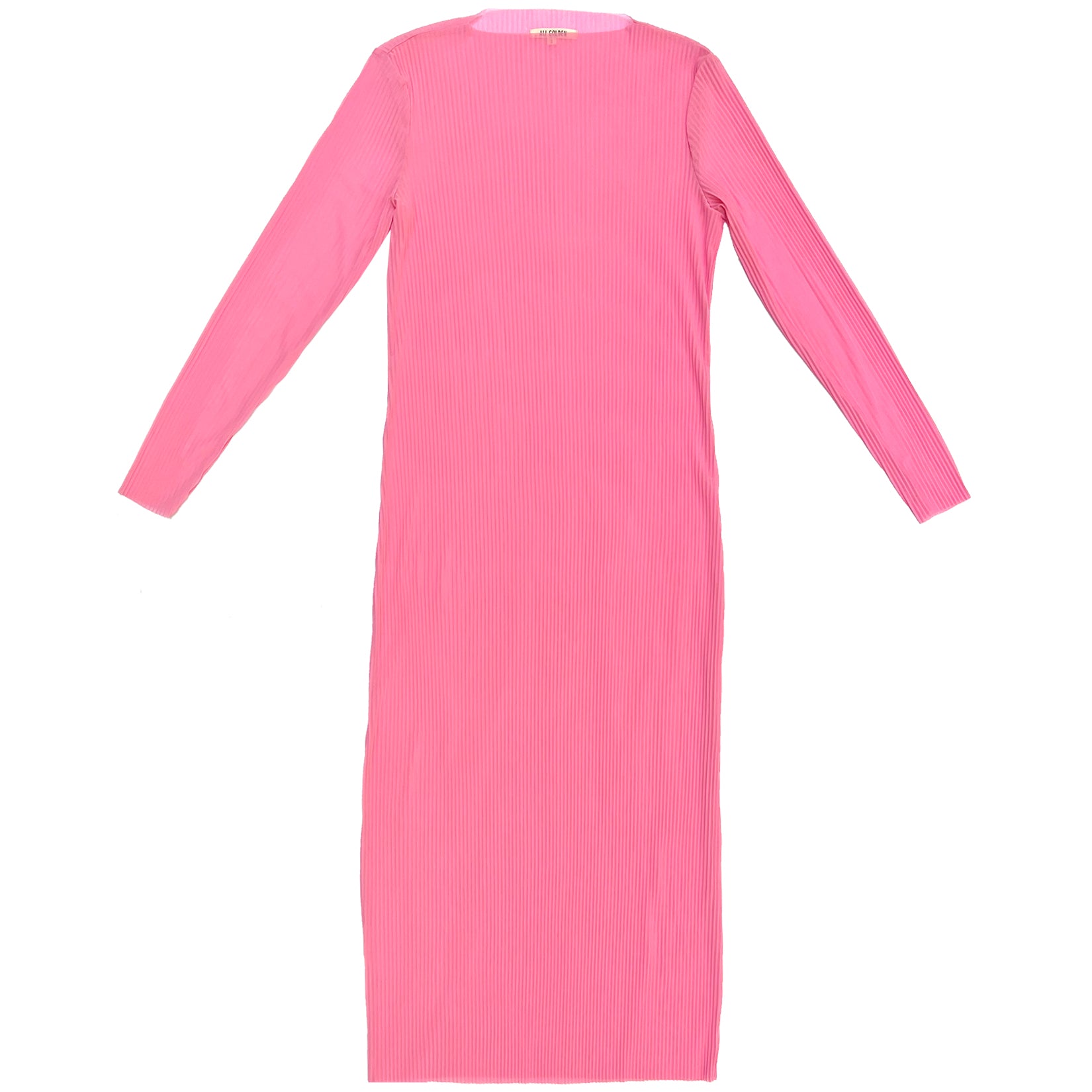 SAMPLE - PLEATED MESH DRESS - BUBBLEGUM