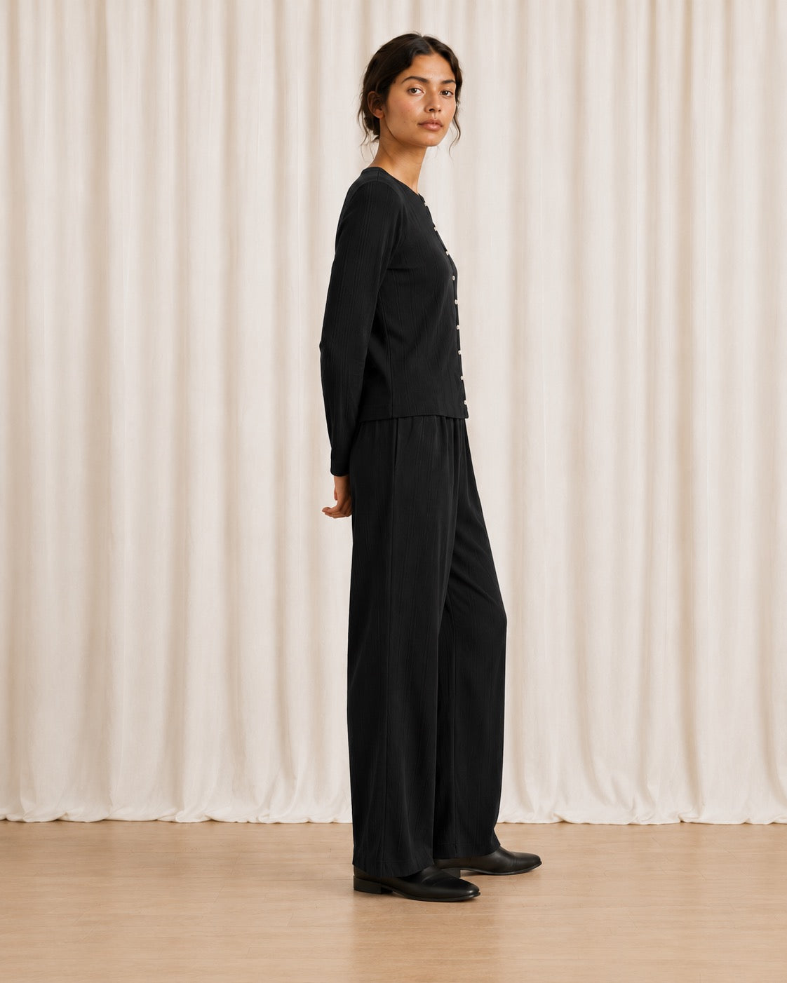 SAMPLE - POINTELLE PANT - BLACK