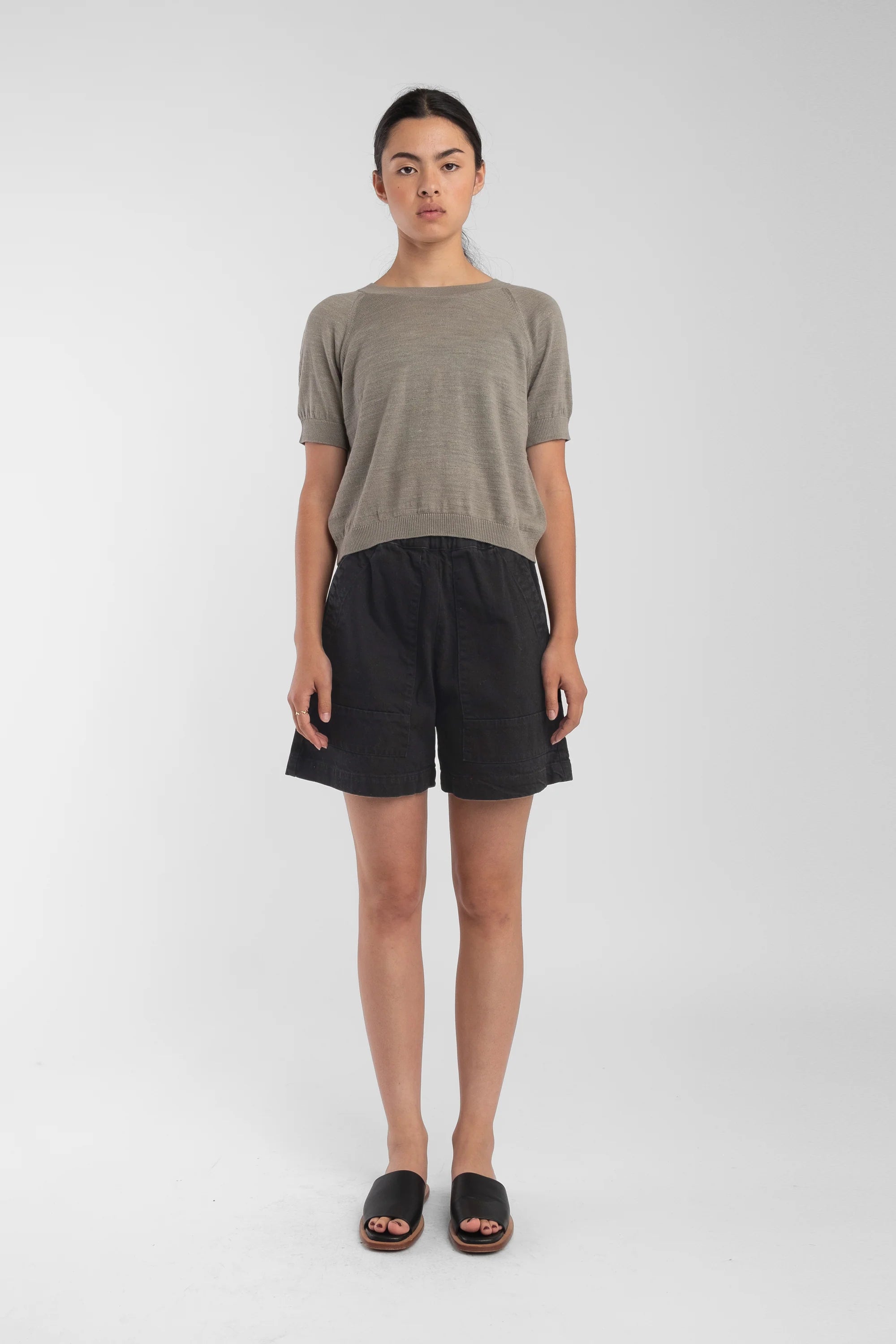 RAGLAN TEE - FOG GREEN