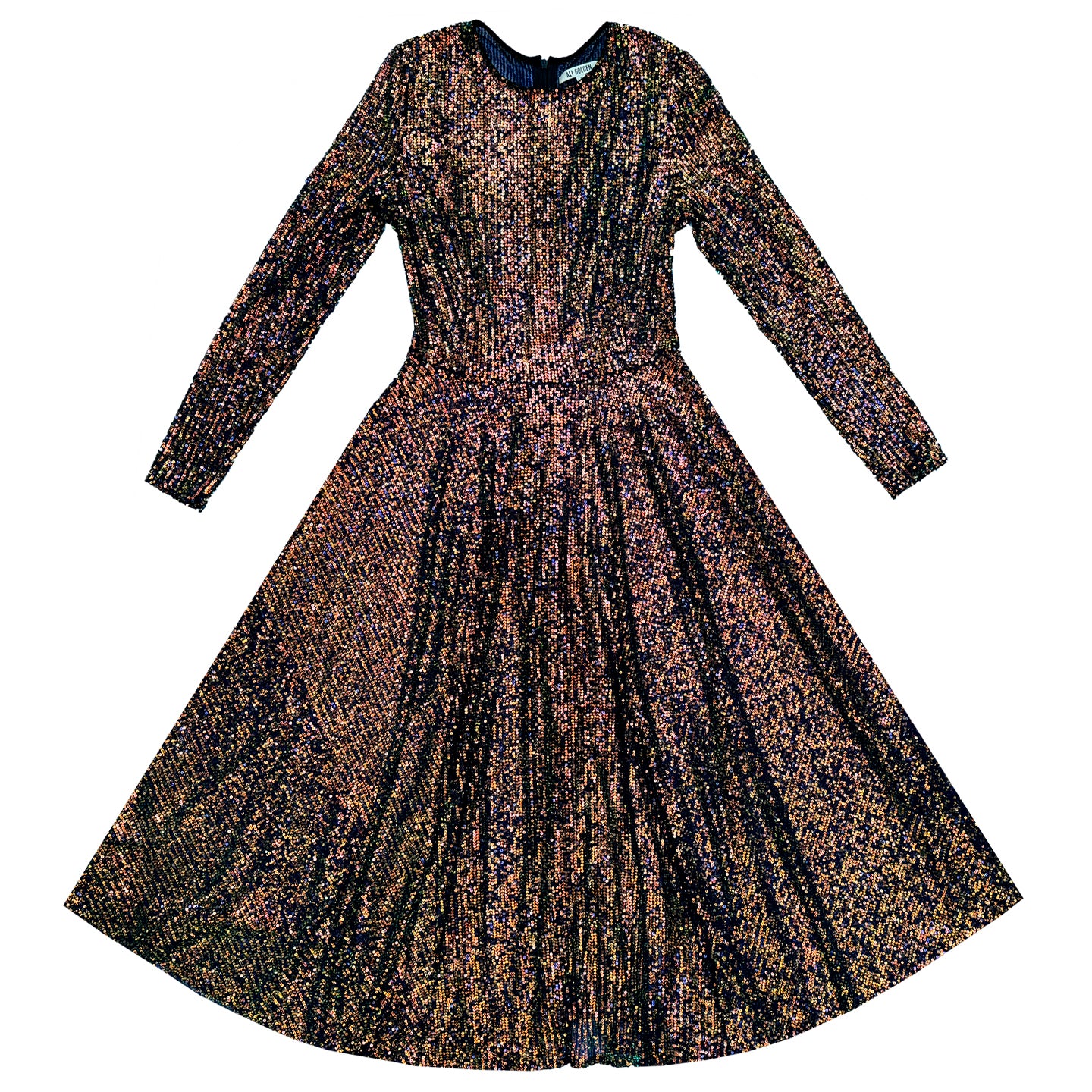 SEQUINS FITTED DRESS - IRIDESCENT SEQUINS FITTED DRESS - IRIDESCENT