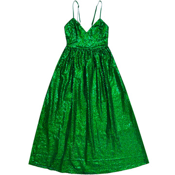 TIE BACK MAXI DRESS - KELLY GREEN SEQUINS