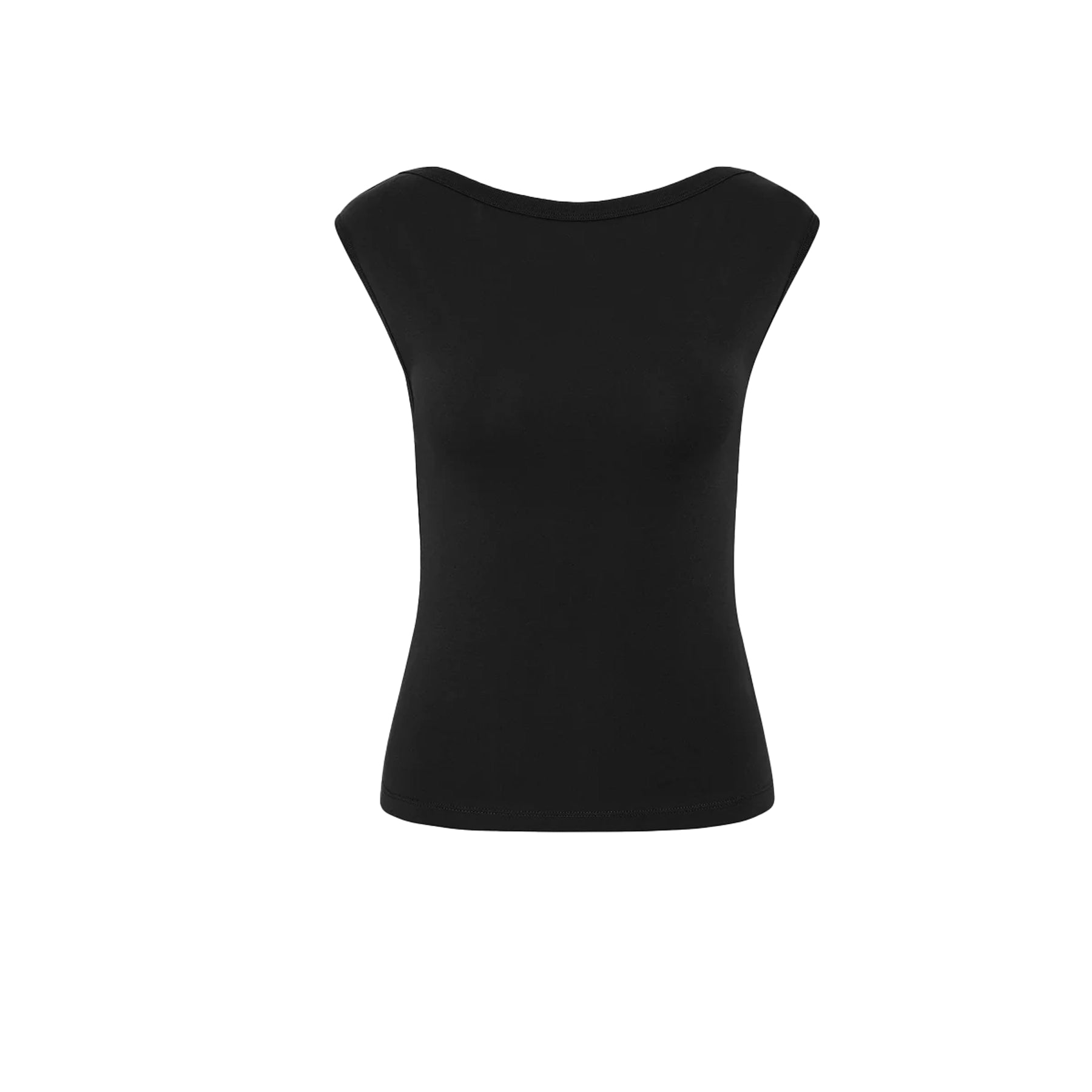 ORGANIC COTTON BALLERINA TOP - JET BLACK