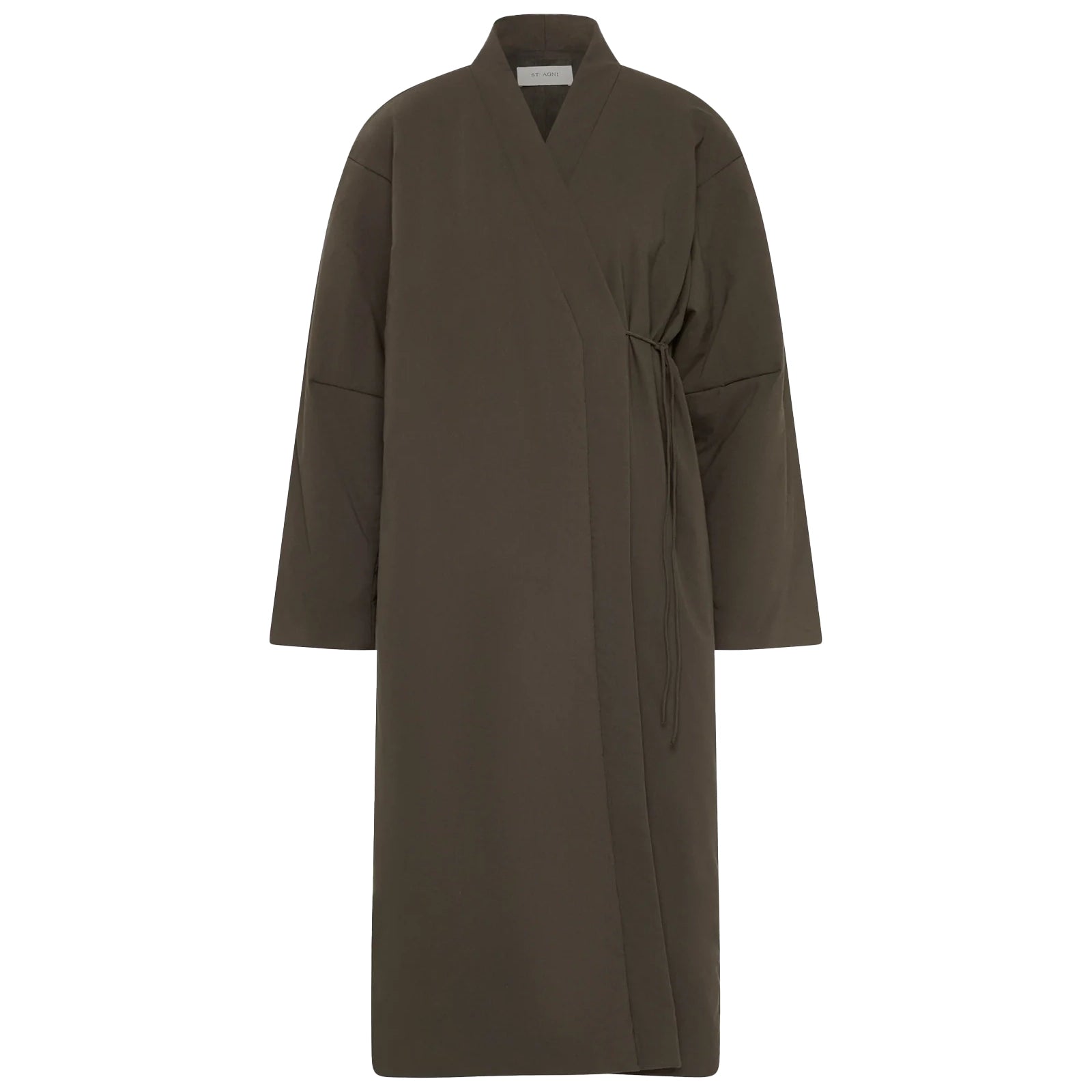 PILLOW WRAP COAT - WOOD