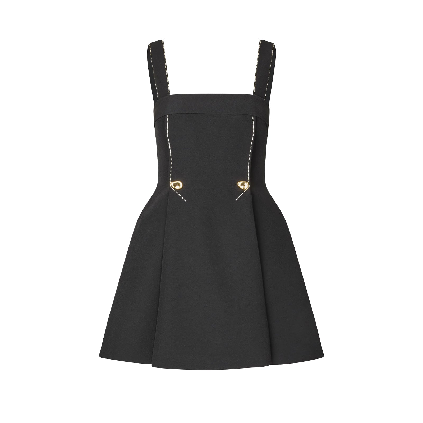MINI DRESS W/ ADJUSTABLE STRAPS - JET BLACK