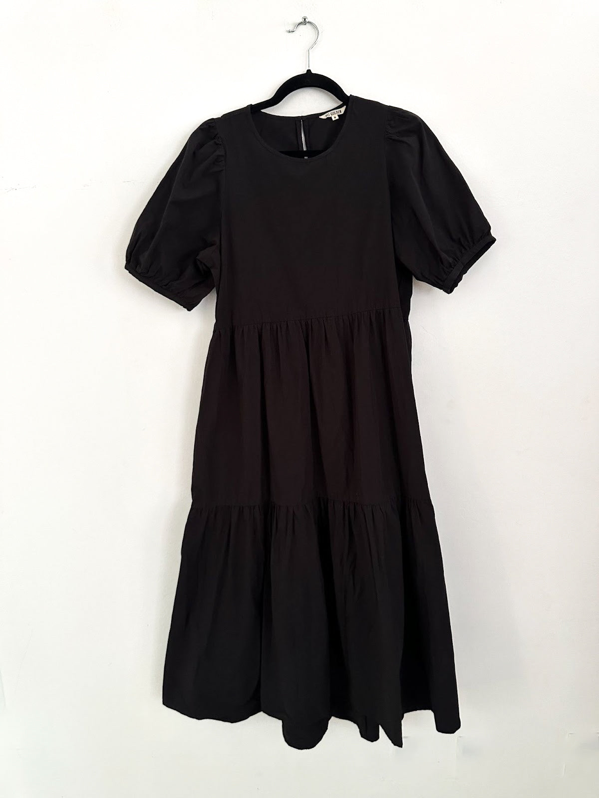 SAMPLE - STRETCH RUFFLE DRESS - BLACK