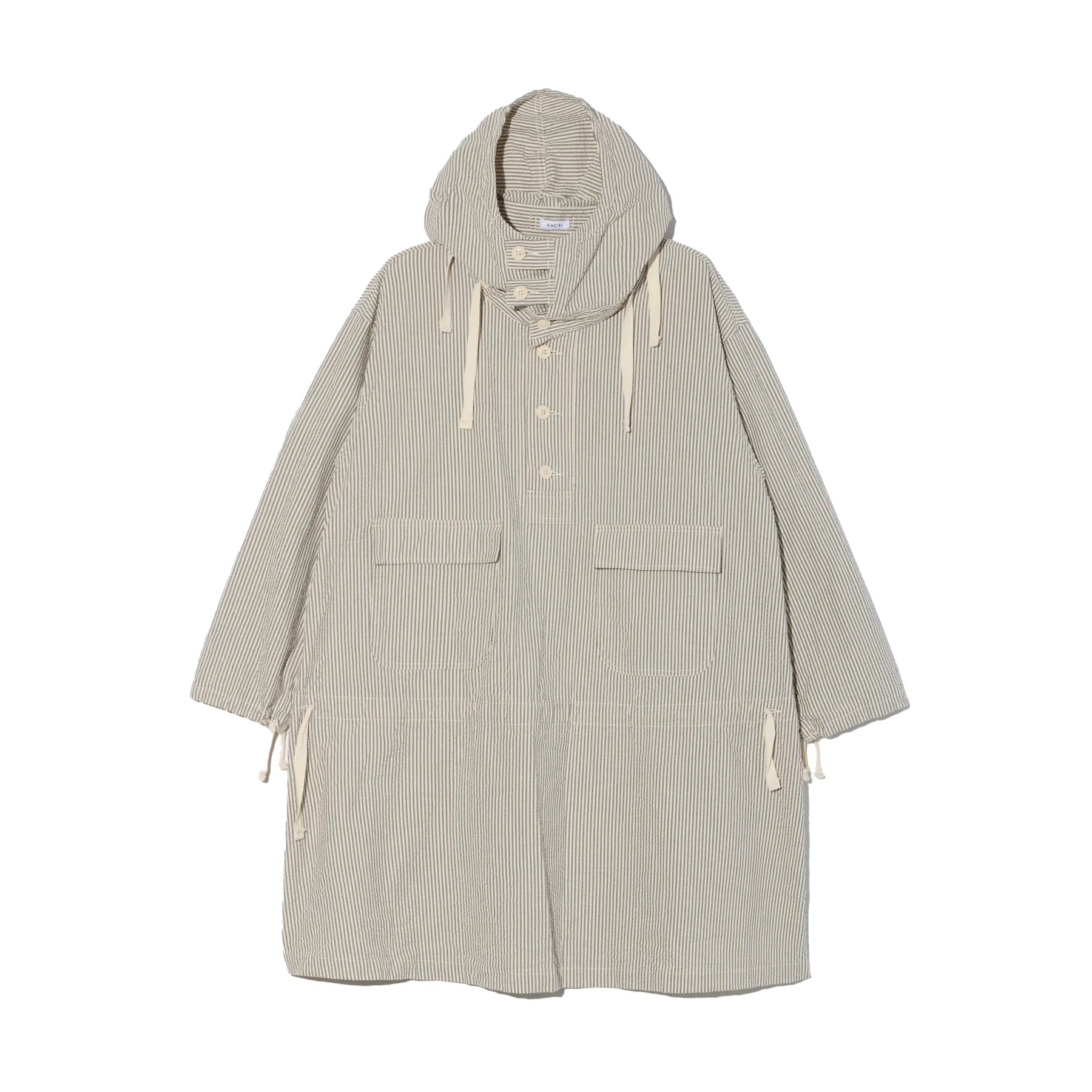 BINOCULAR DRESS - NAVY/NATURAL SEERSUCKER