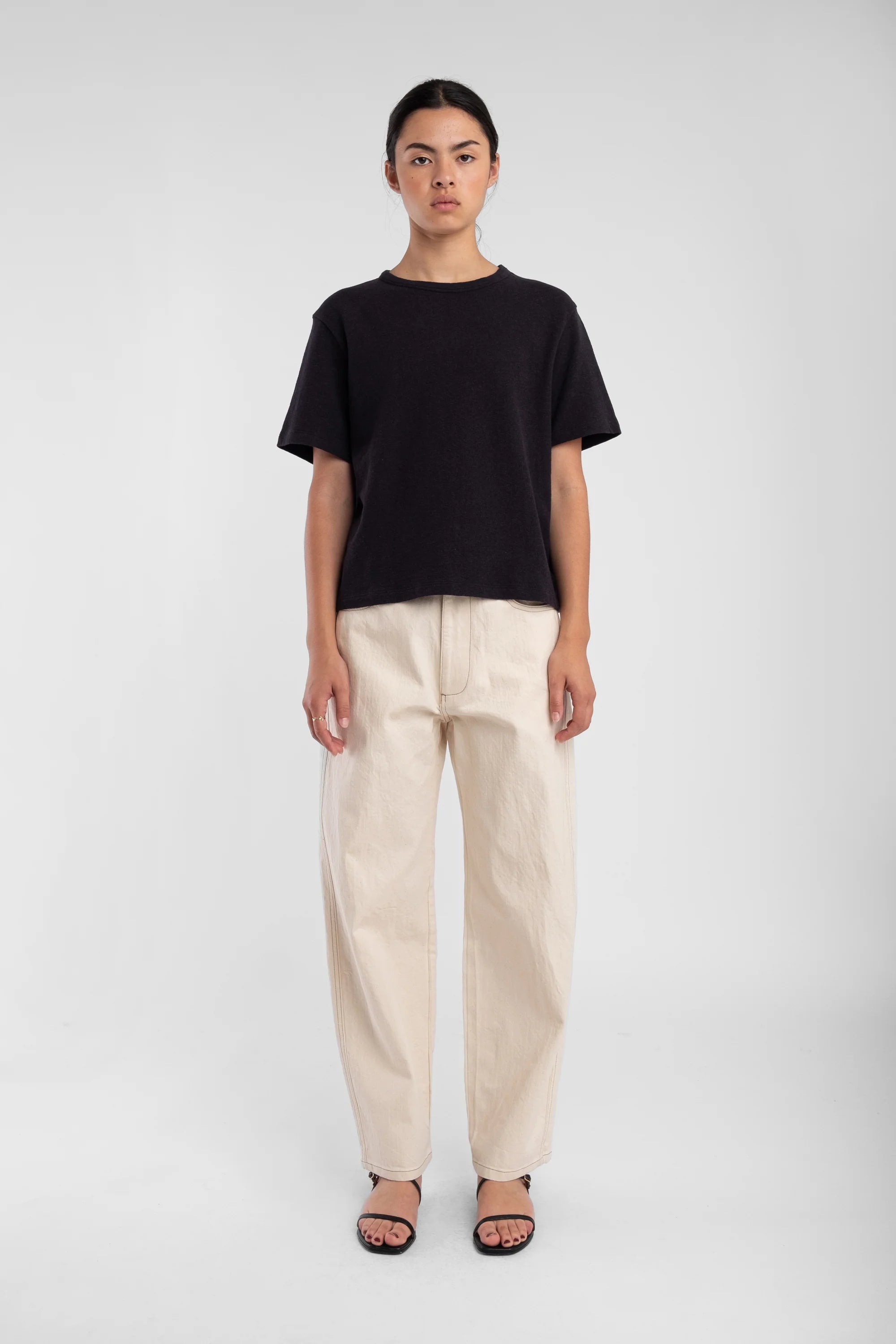 TERRY TEE - FADED BLACK