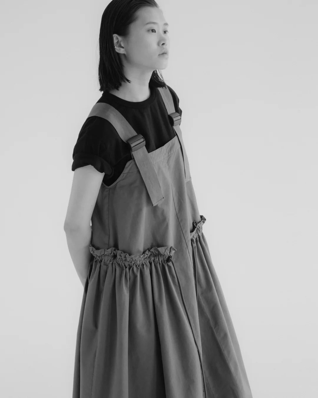 SUN DRESS - POPLIN BLACK