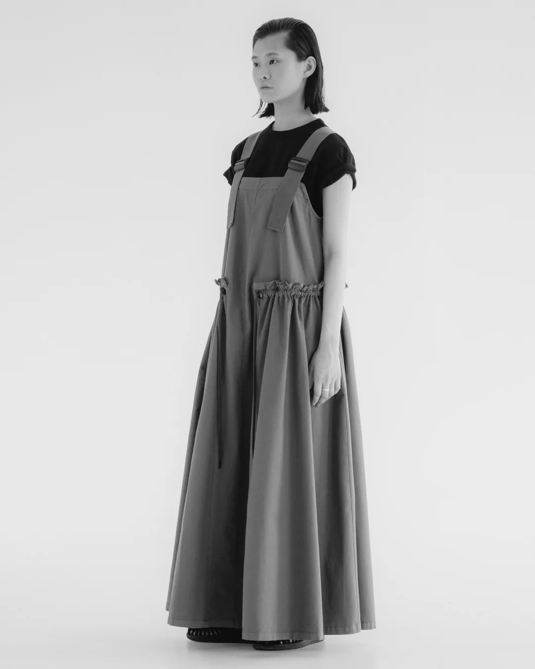 SUN DRESS - POPLIN BLACK