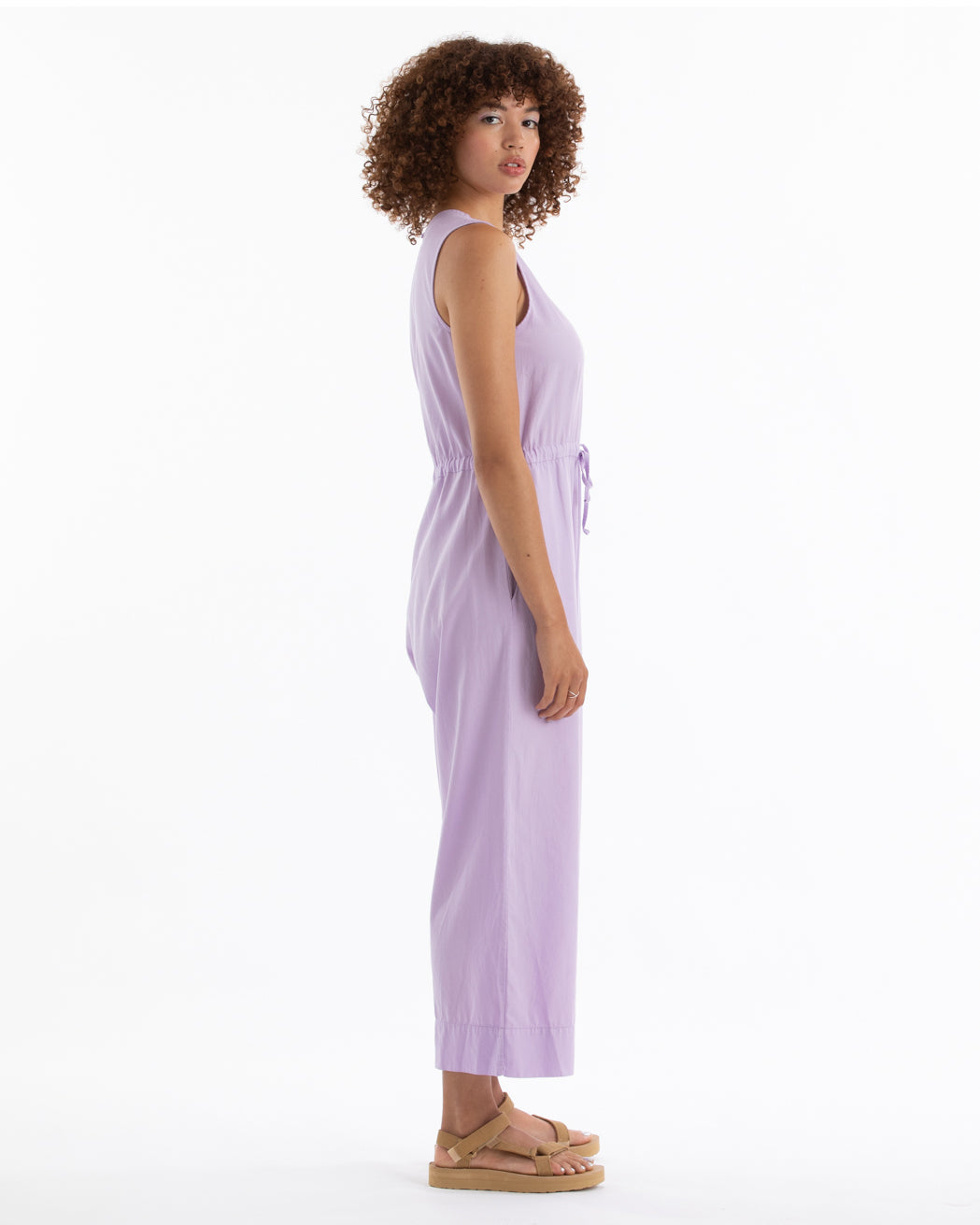 SAMPLE - COTTON SLIT-BACK JUMPER - LILAC