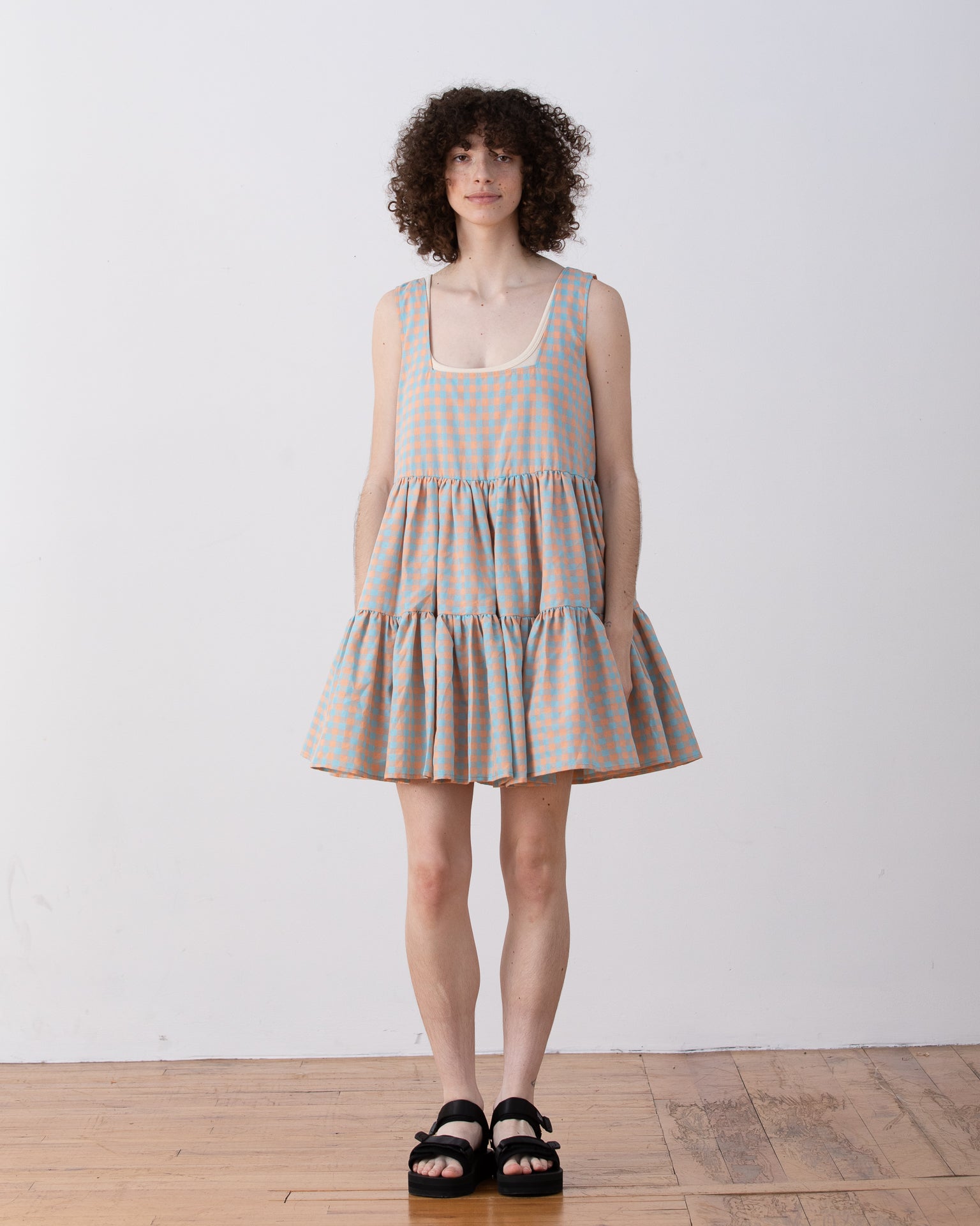 SAMPLE - FULL TANK DRESS - SHERBET GINGHAM