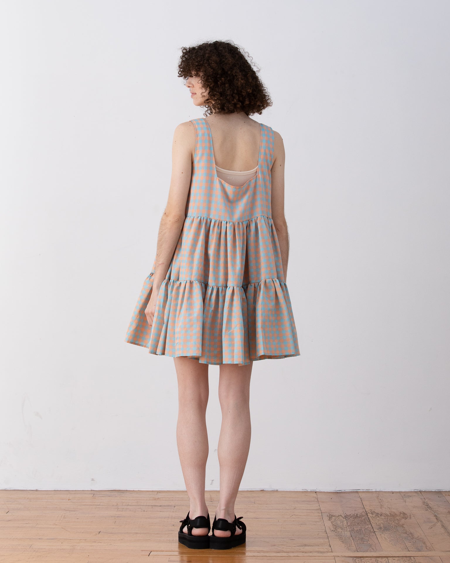 SAMPLE - FULL TANK DRESS - SHERBET GINGHAM
