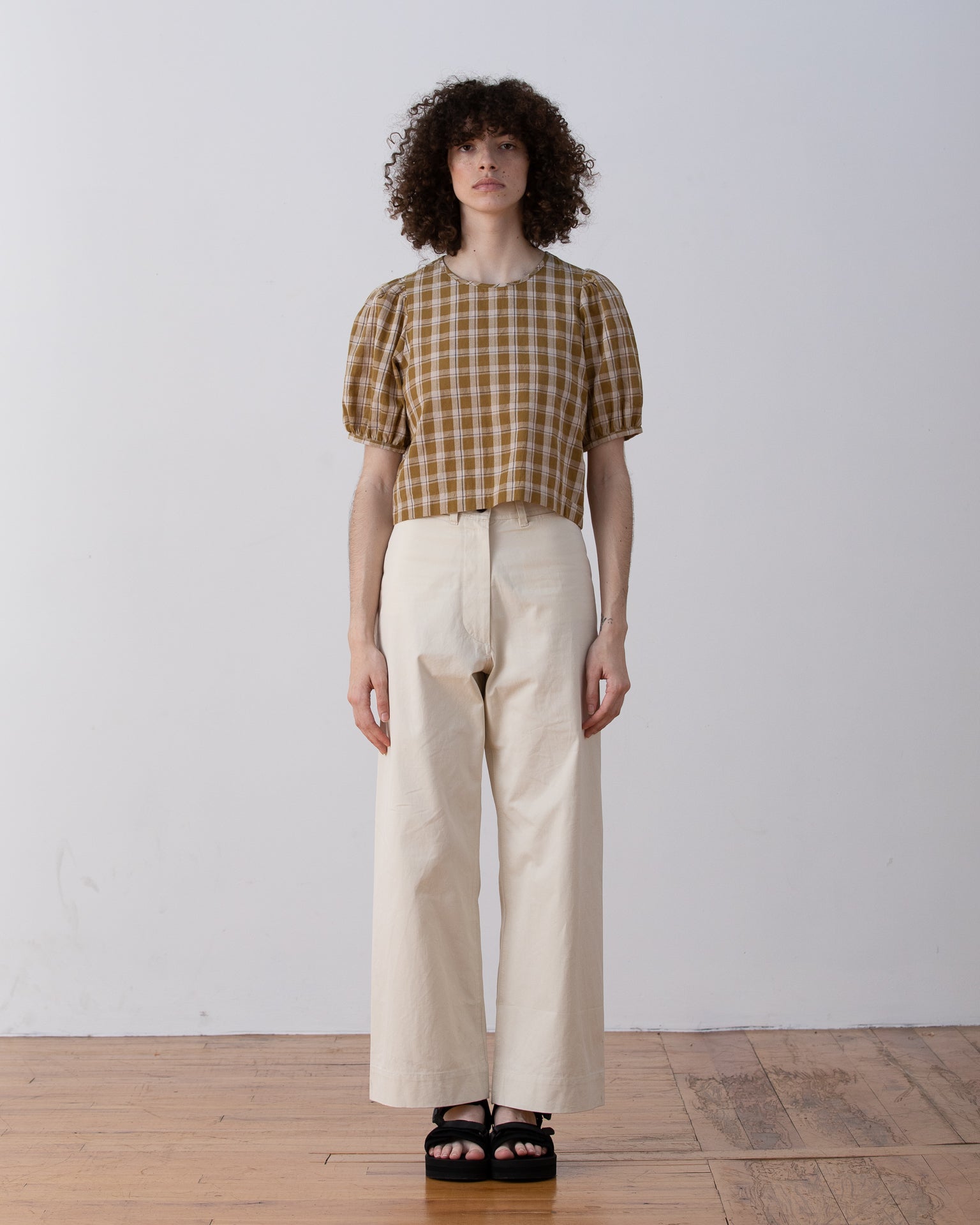 SAMPLE - PUFF SLEEVE TOP - BONE