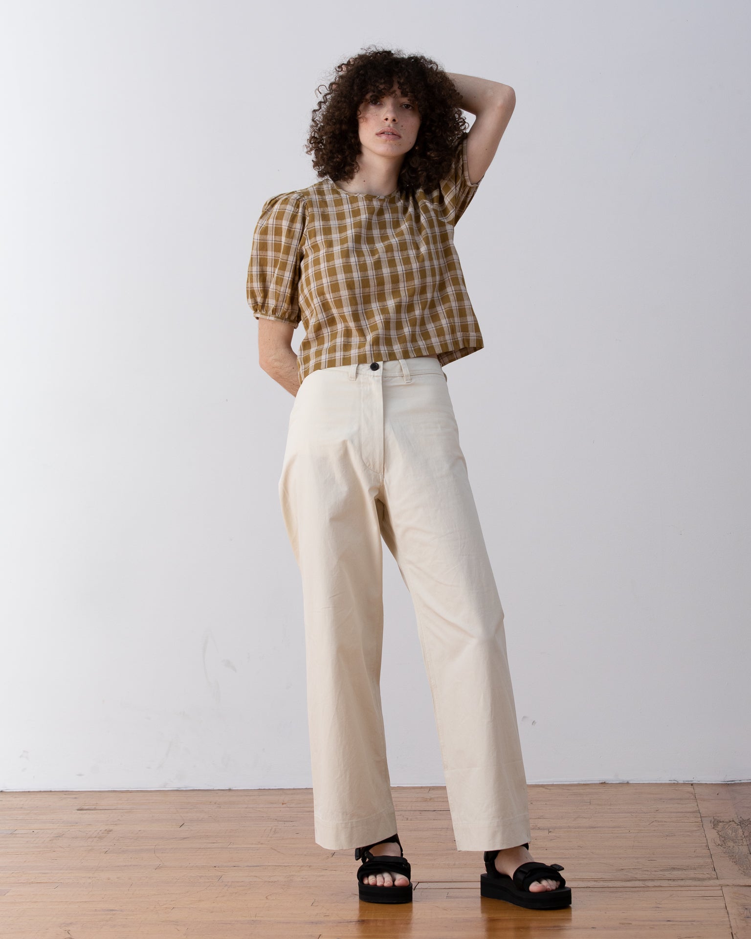 SAMPLE - PUFF SLEEVE TOP - BONE