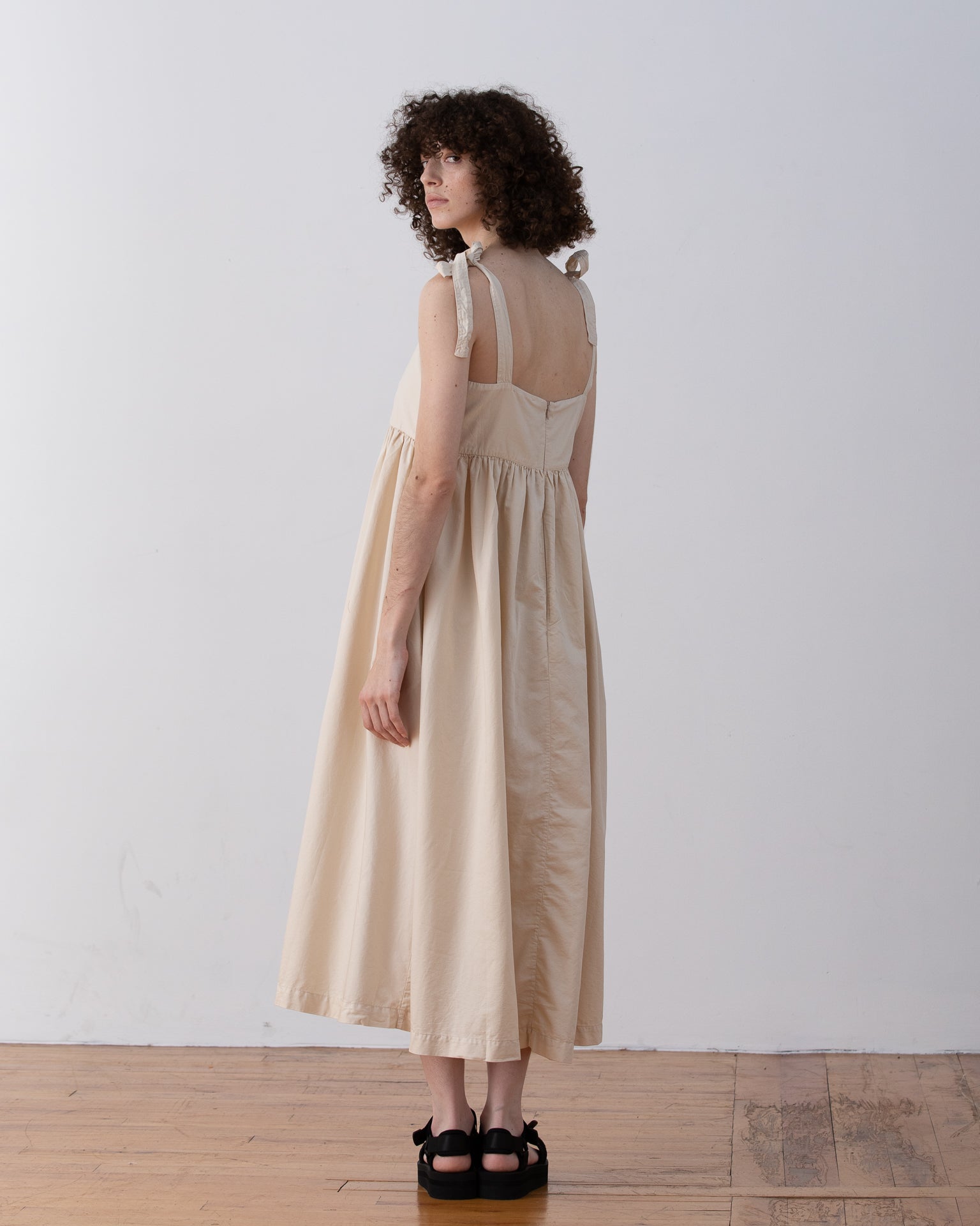 SAMPLE - TIE STRAP DRESS - BLACK