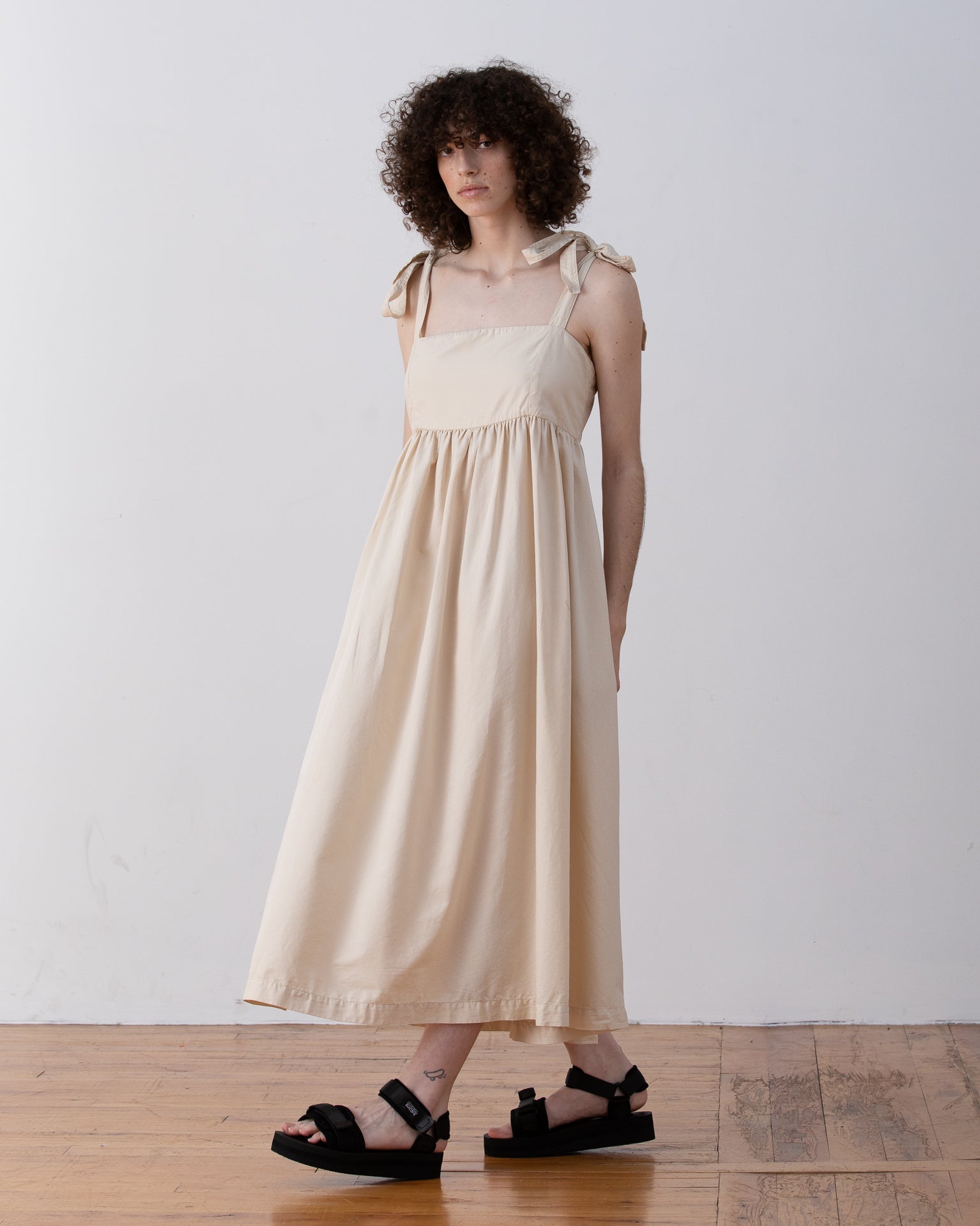 SAMPLE - TIE STRAP DRESS - BLACK