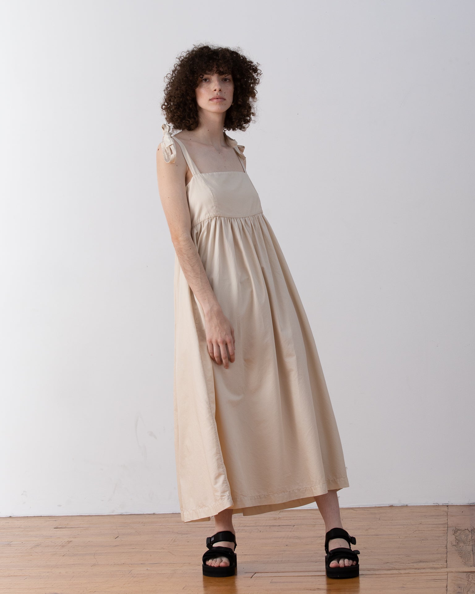 SAMPLE - TIE STRAP DRESS - BLACK