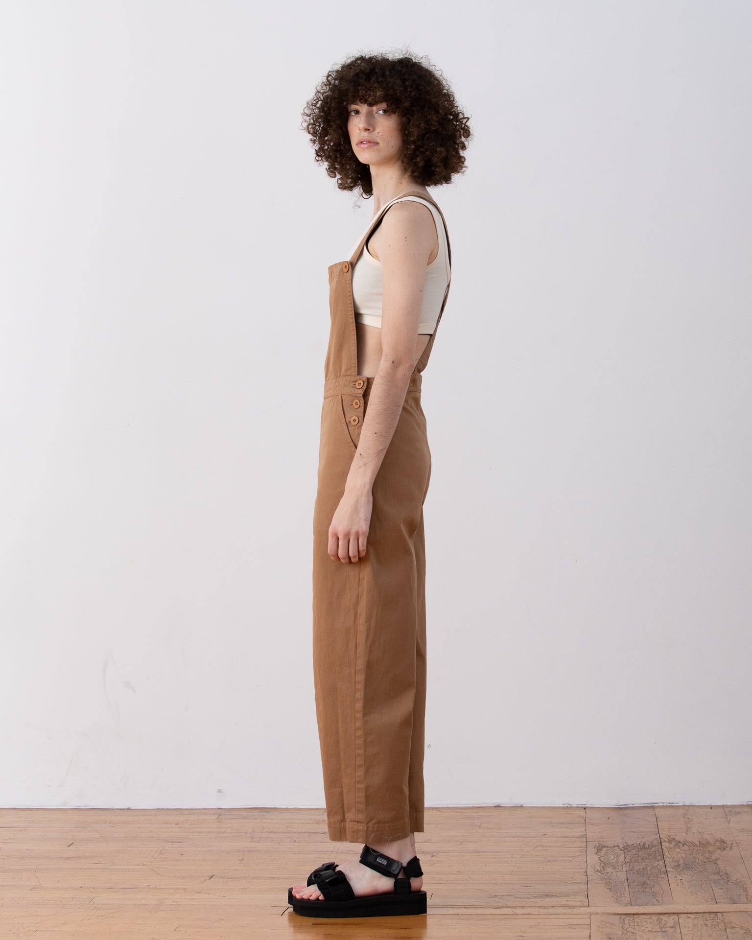 SAMPLE - FITTED OVERALL JUMPER - CAMEL
