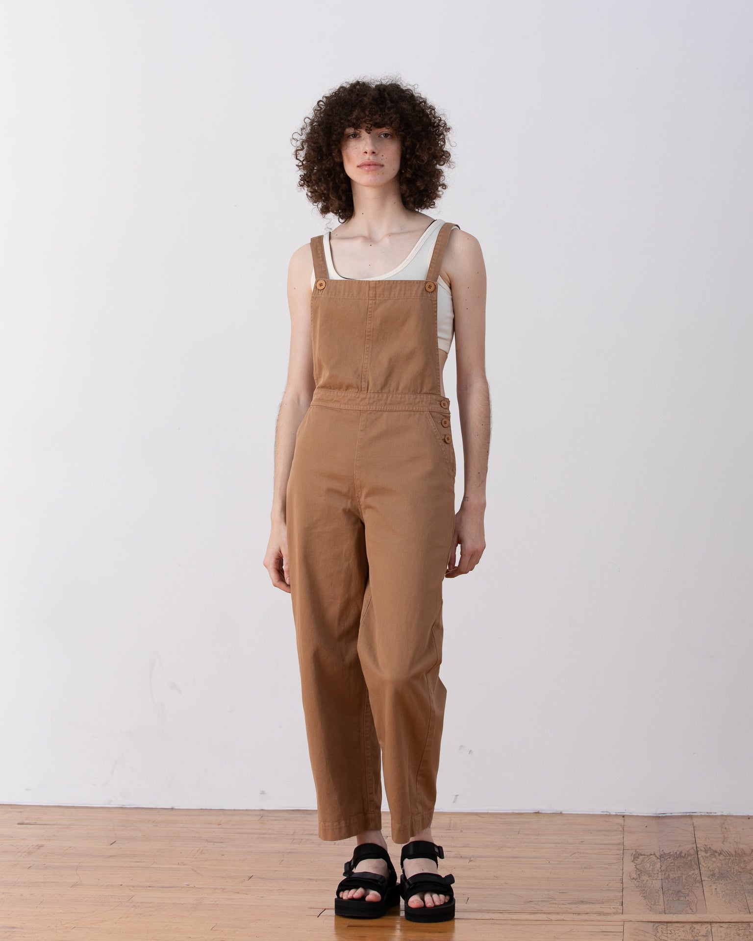 SAMPLE - FITTED OVERALL JUMPER - CAMEL