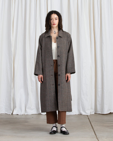 WOOL TRENCH COAT - HERRINGBONE