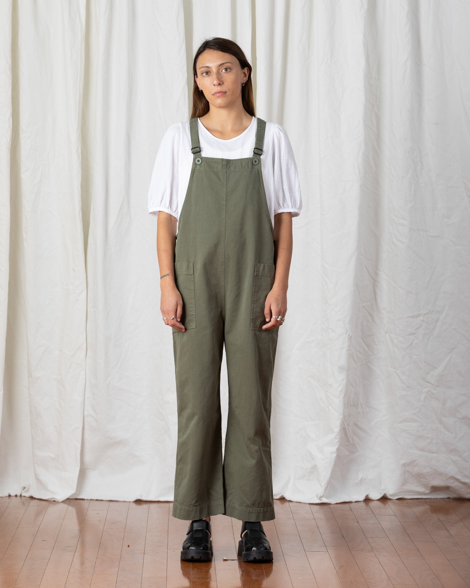 SAMPLE - PUFF SLEEVE TOP - BONE VOILE