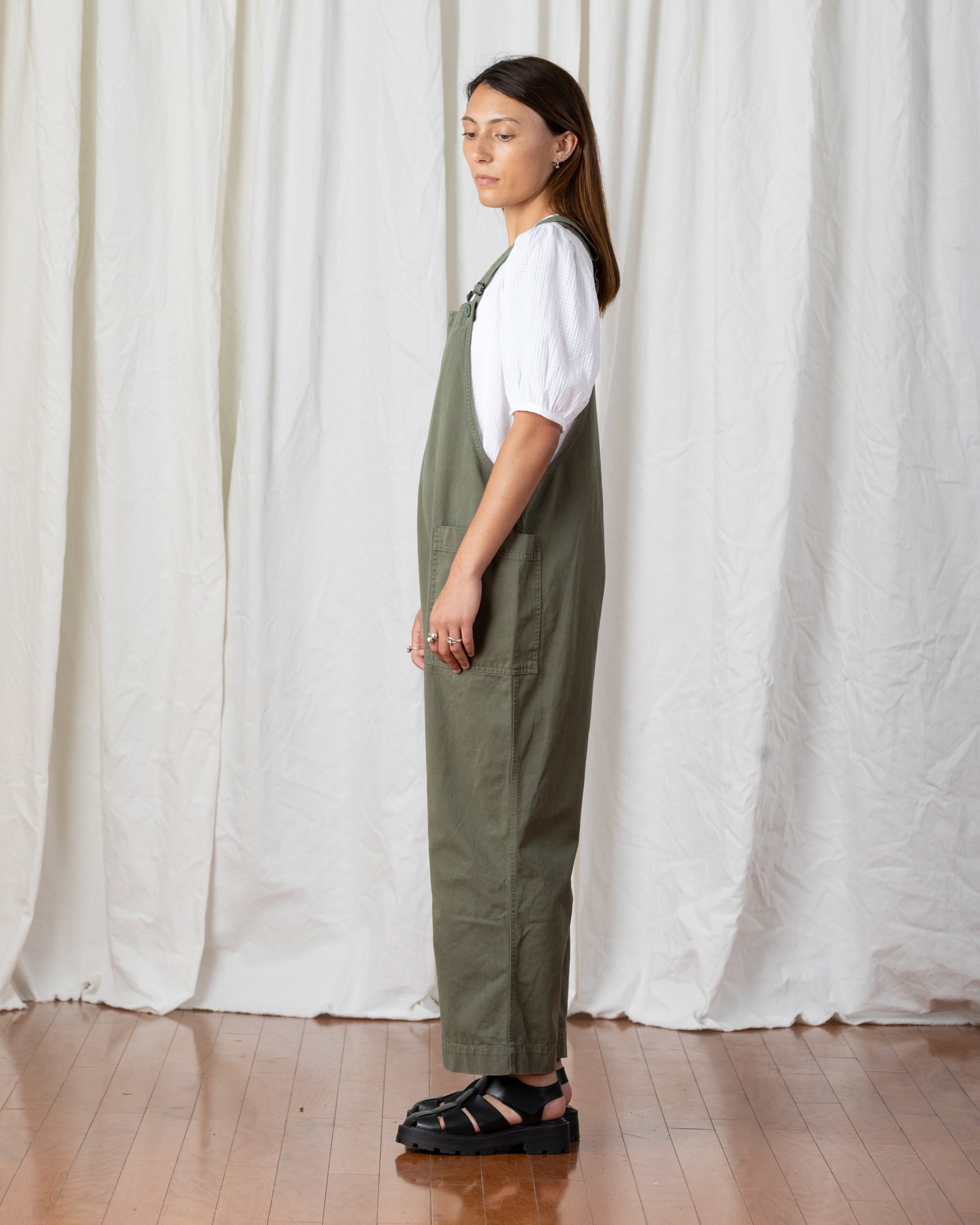 SAMPLE - PUFF SLEEVE TOP - BONE VOILE