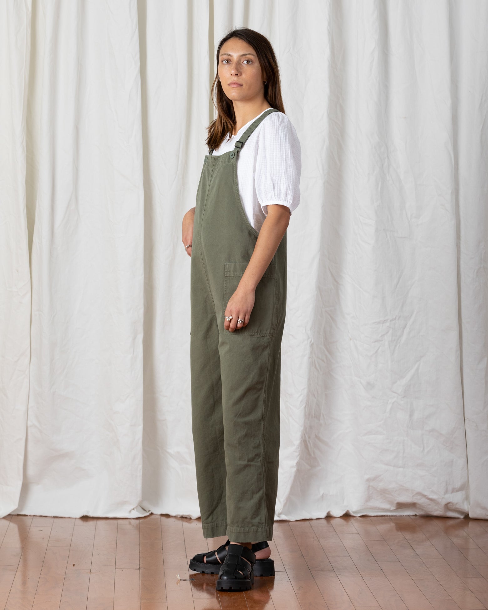 SAMPLE - PUFF SLEEVE TOP - BONE VOILE