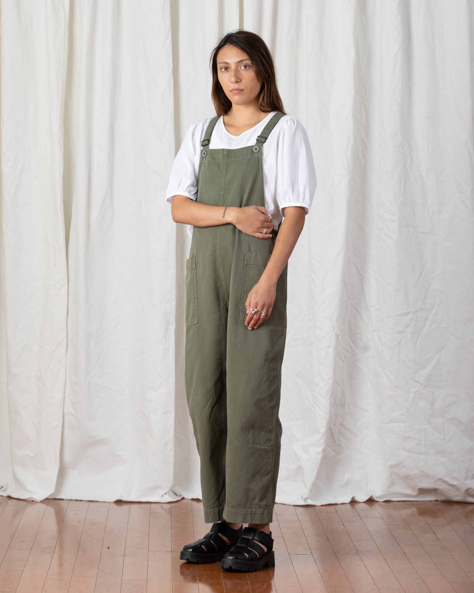 SAMPLE - PUFF SLEEVE TOP - BONE VOILE