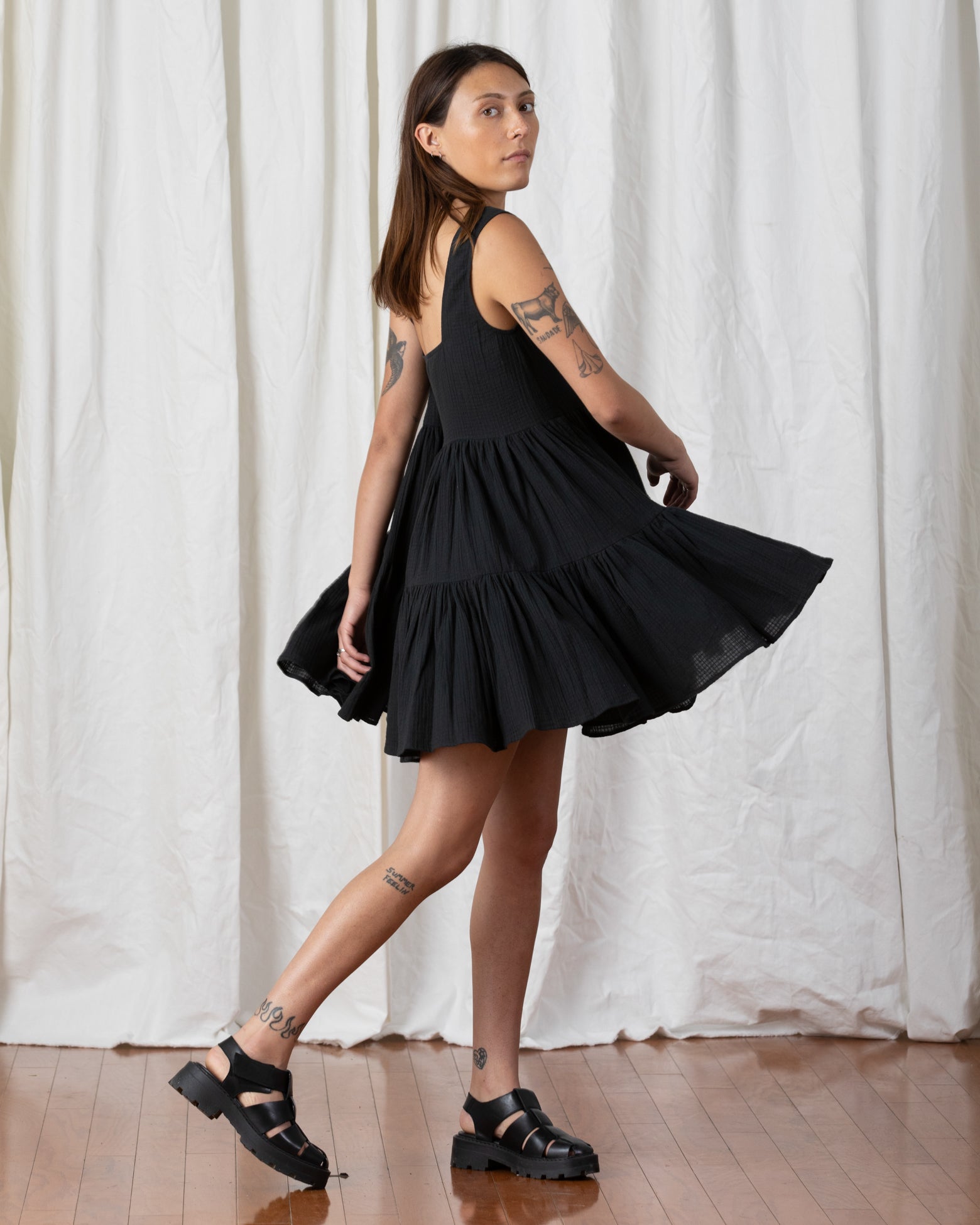 SAMPLE - FULL TANK DRESS - BLACK
