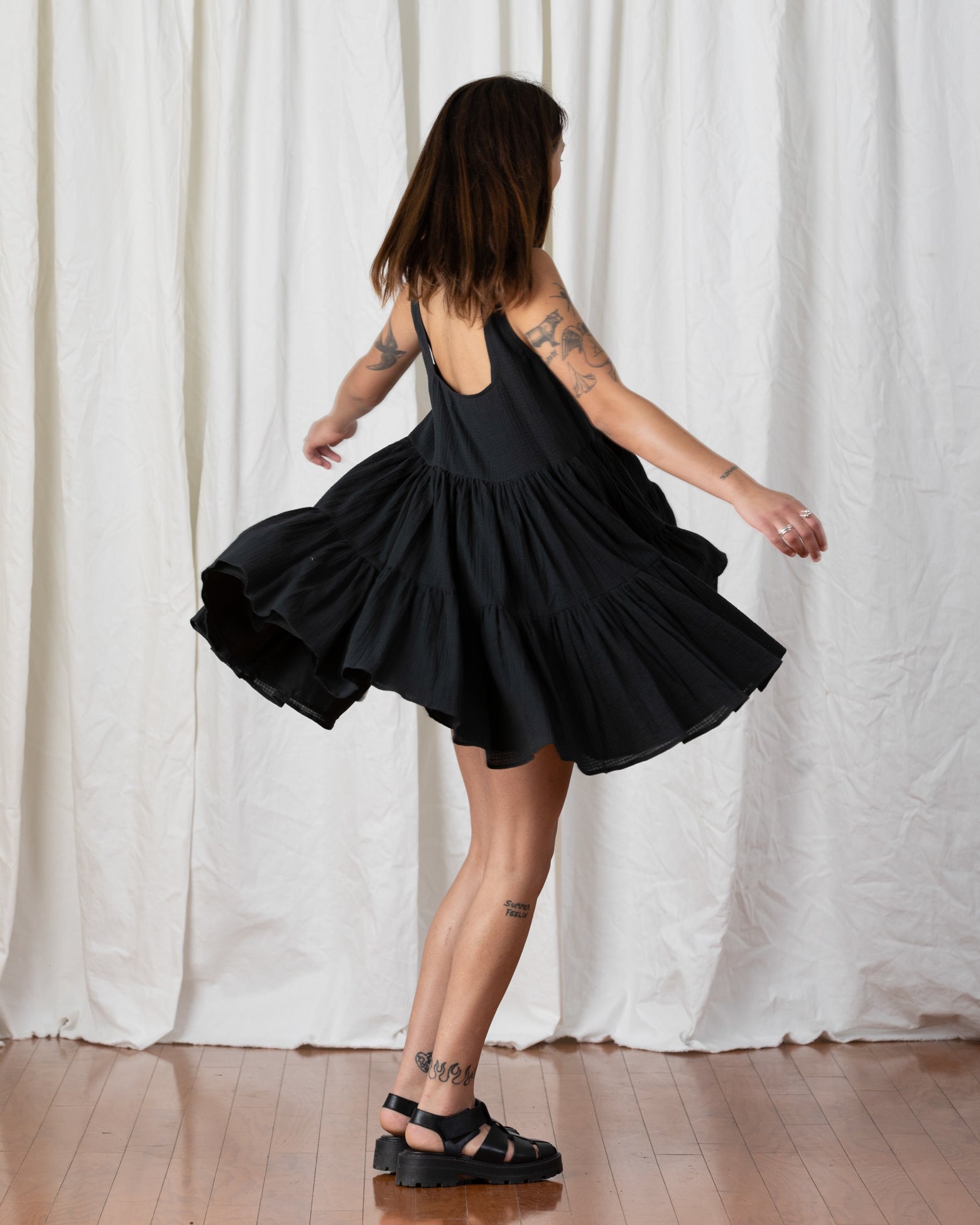 SAMPLE - FULL TANK DRESS - BLACK