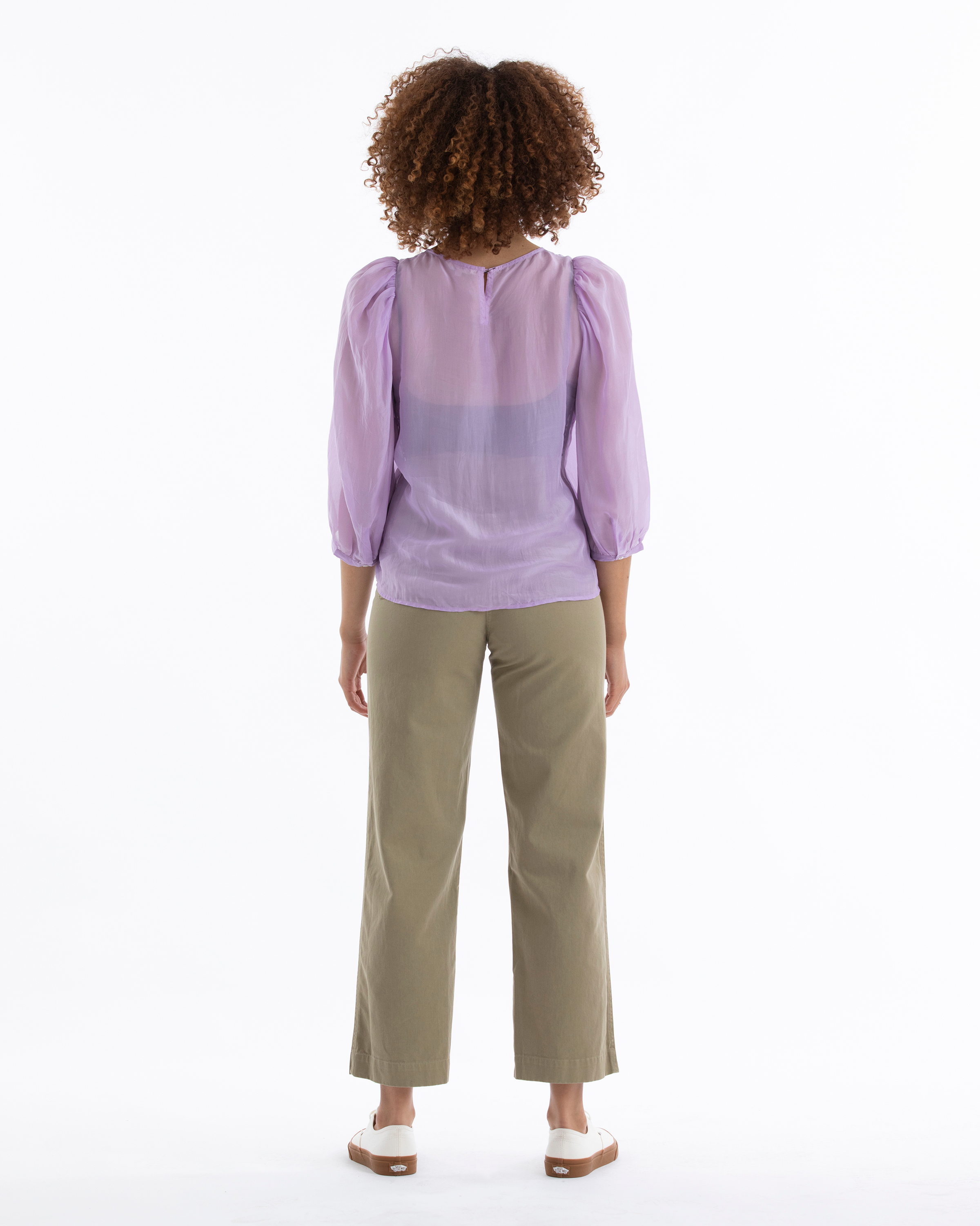 SAMPLE - COTTON FLY FRONT PANT W/ POCKETS - KHAKI