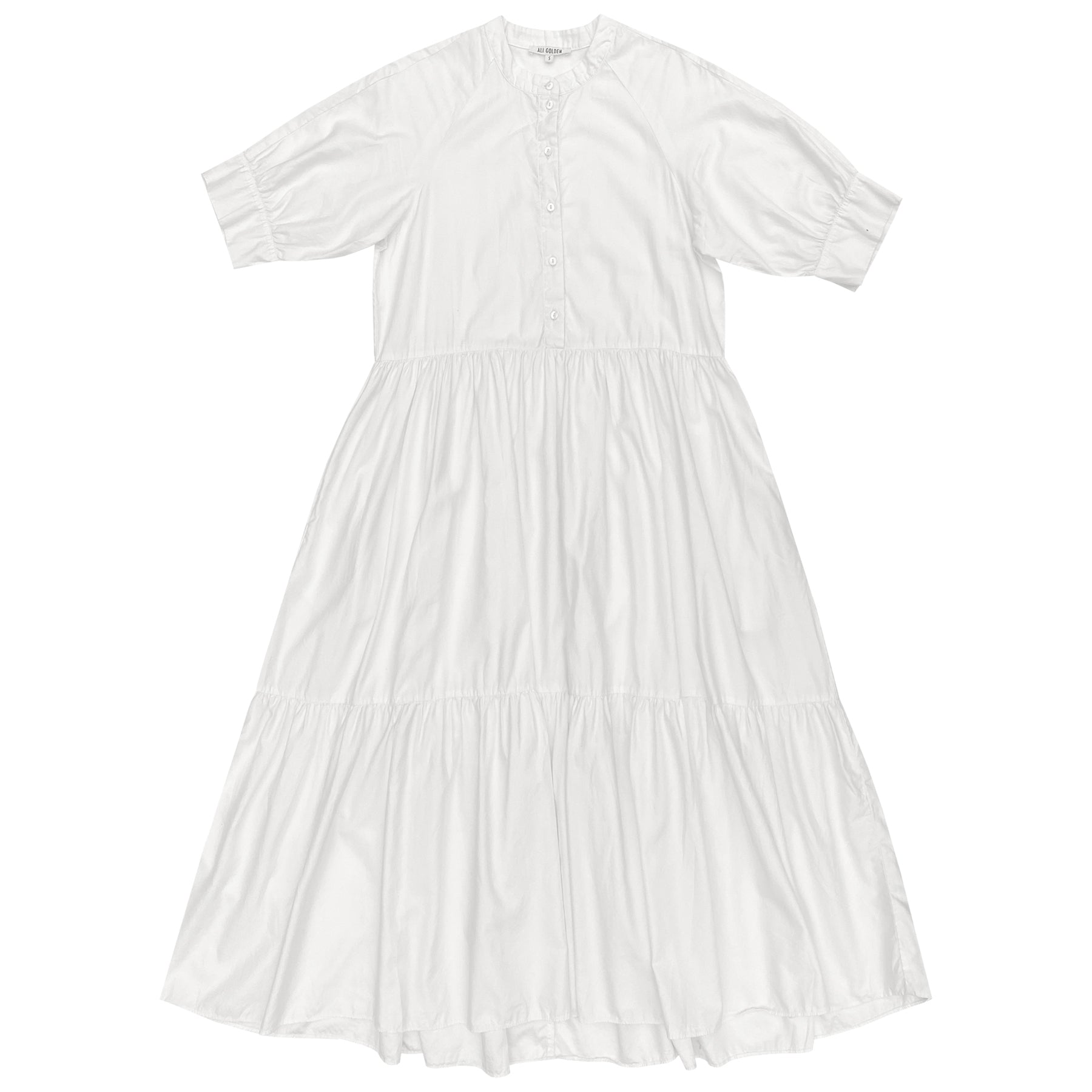 RAGLAN TIERED DRESS - BONE
