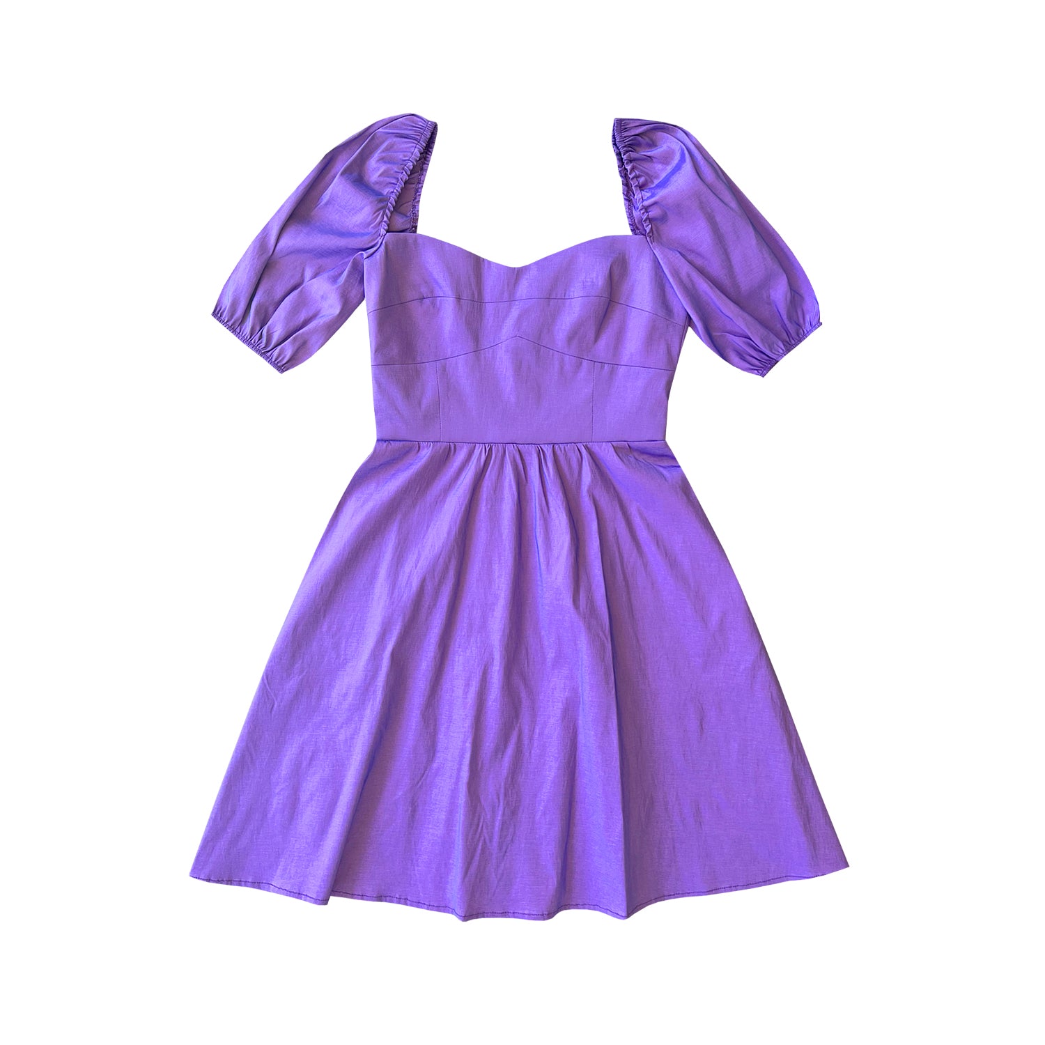 SWEETHEART MINI DRESS - LILAC TAFFETA