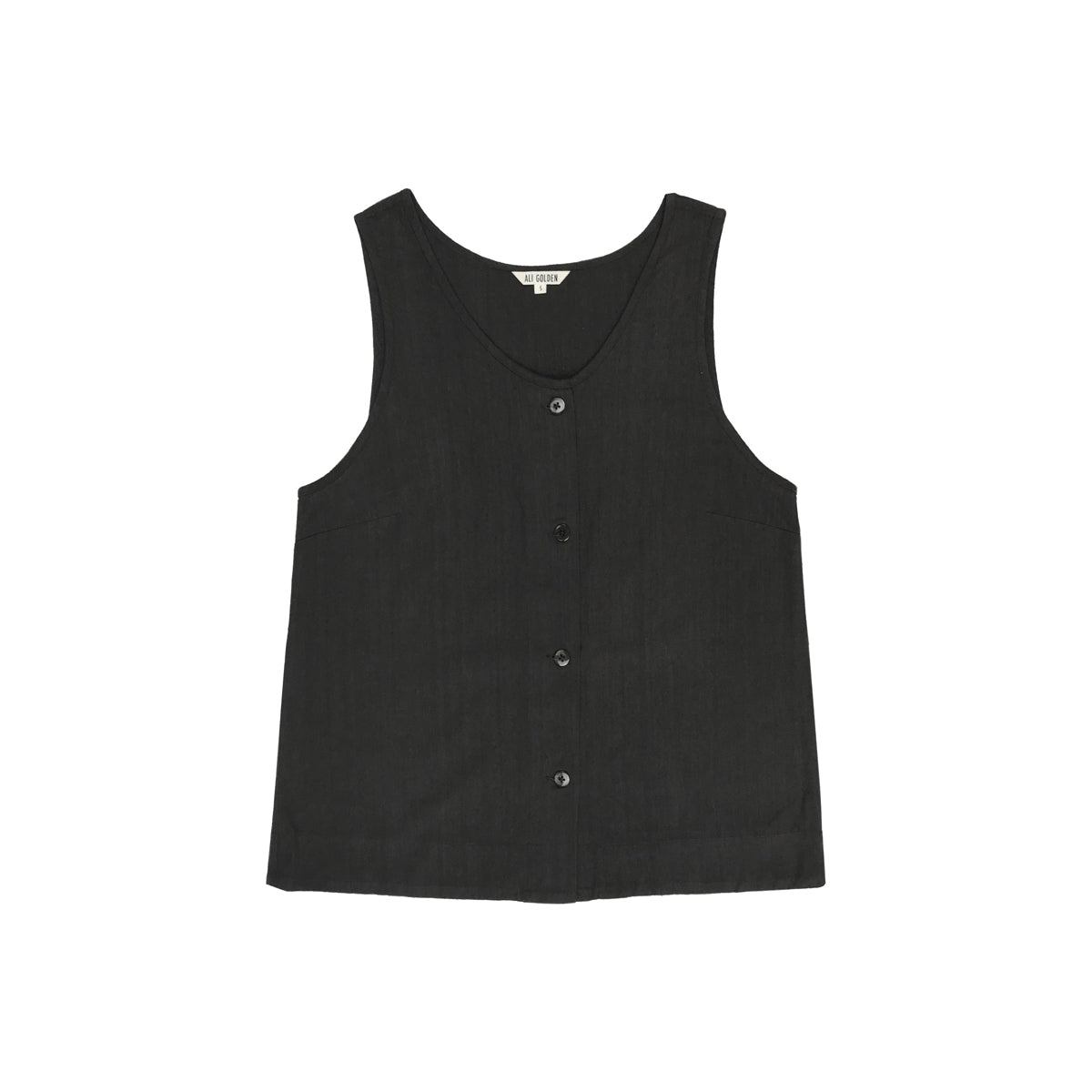SAMPLE - BUTTON-DOWN TANK - BLACK