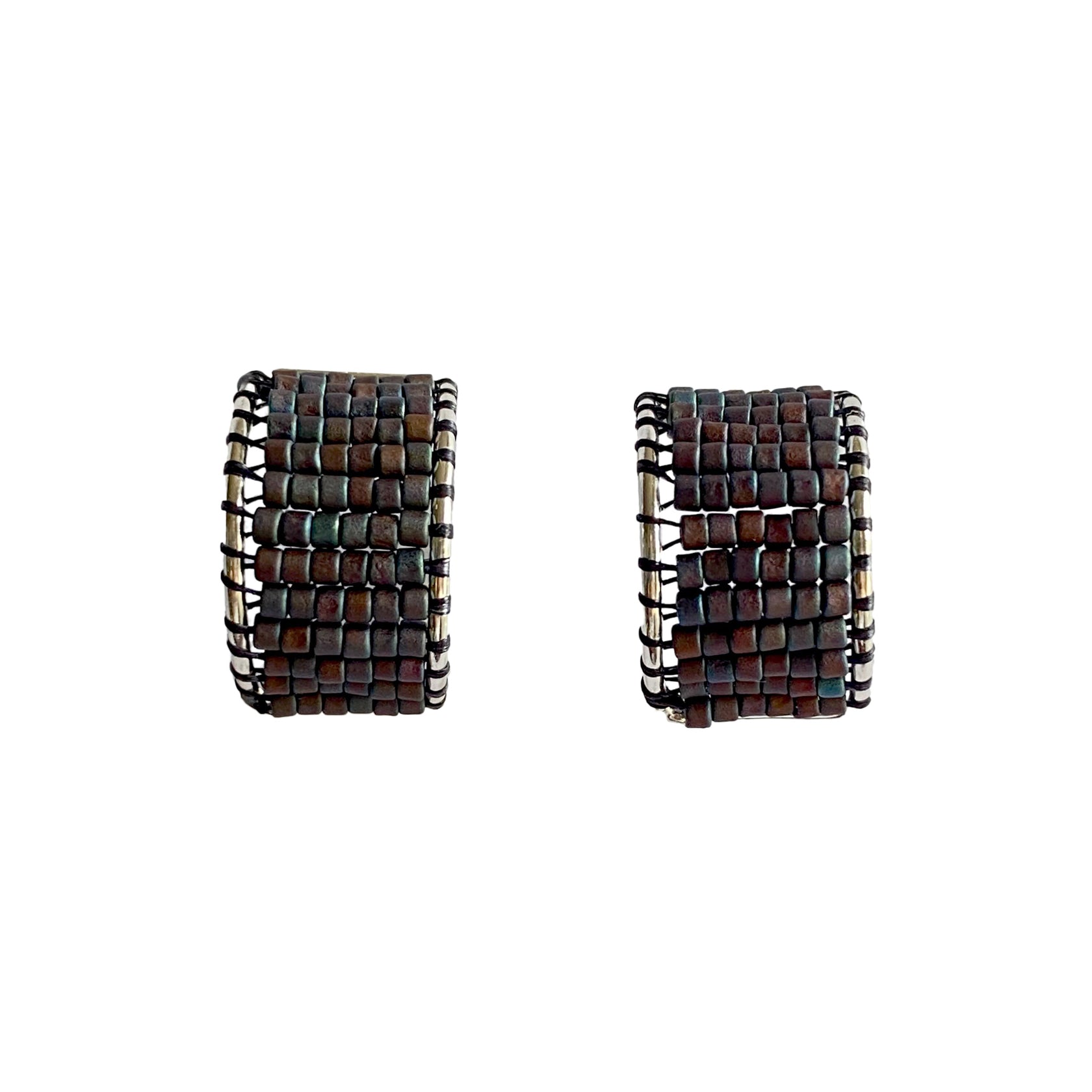 CHERTOVA - BIDDY BABY BEADED HOOPS - MULBERRY