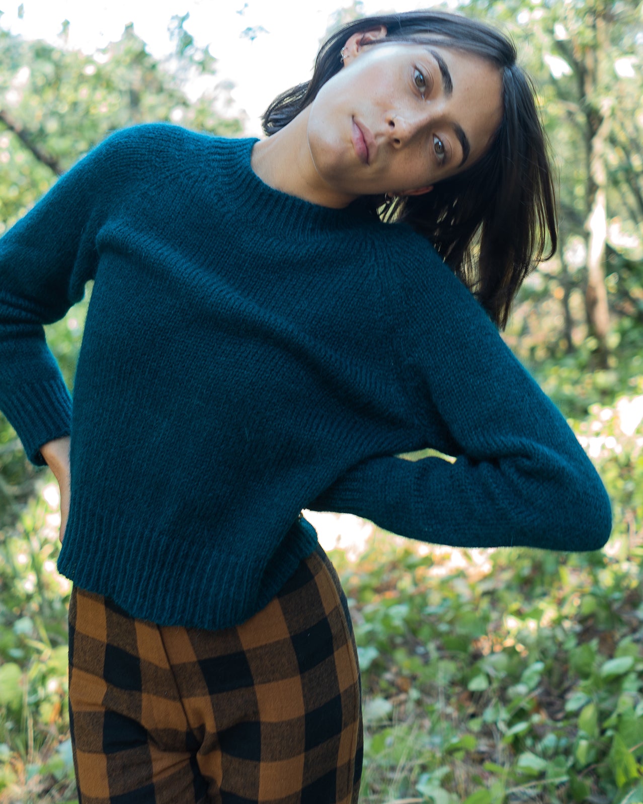 SAMPLE - MERINO CREW NECK PULLOVER - DARK PURPLE