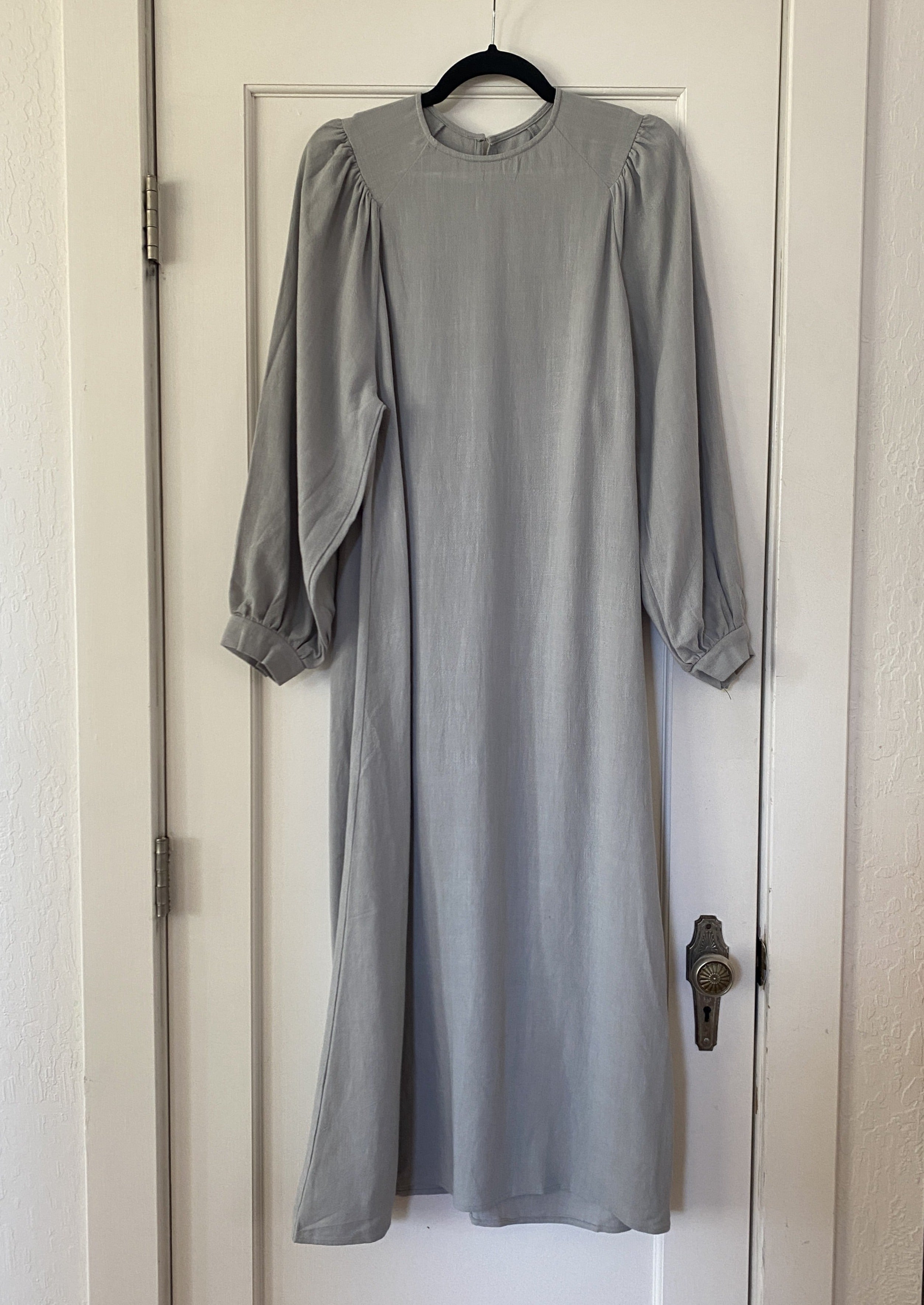 SAMPLE - MAXI PIRATE DRESS - LIGHT GRAY