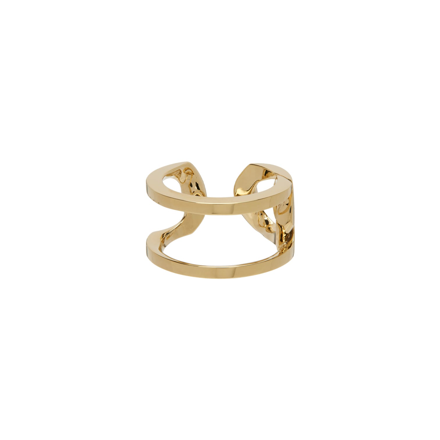 CURVE CHAIN RING - GOLD