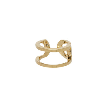 CURVE CHAIN RING - GOLD