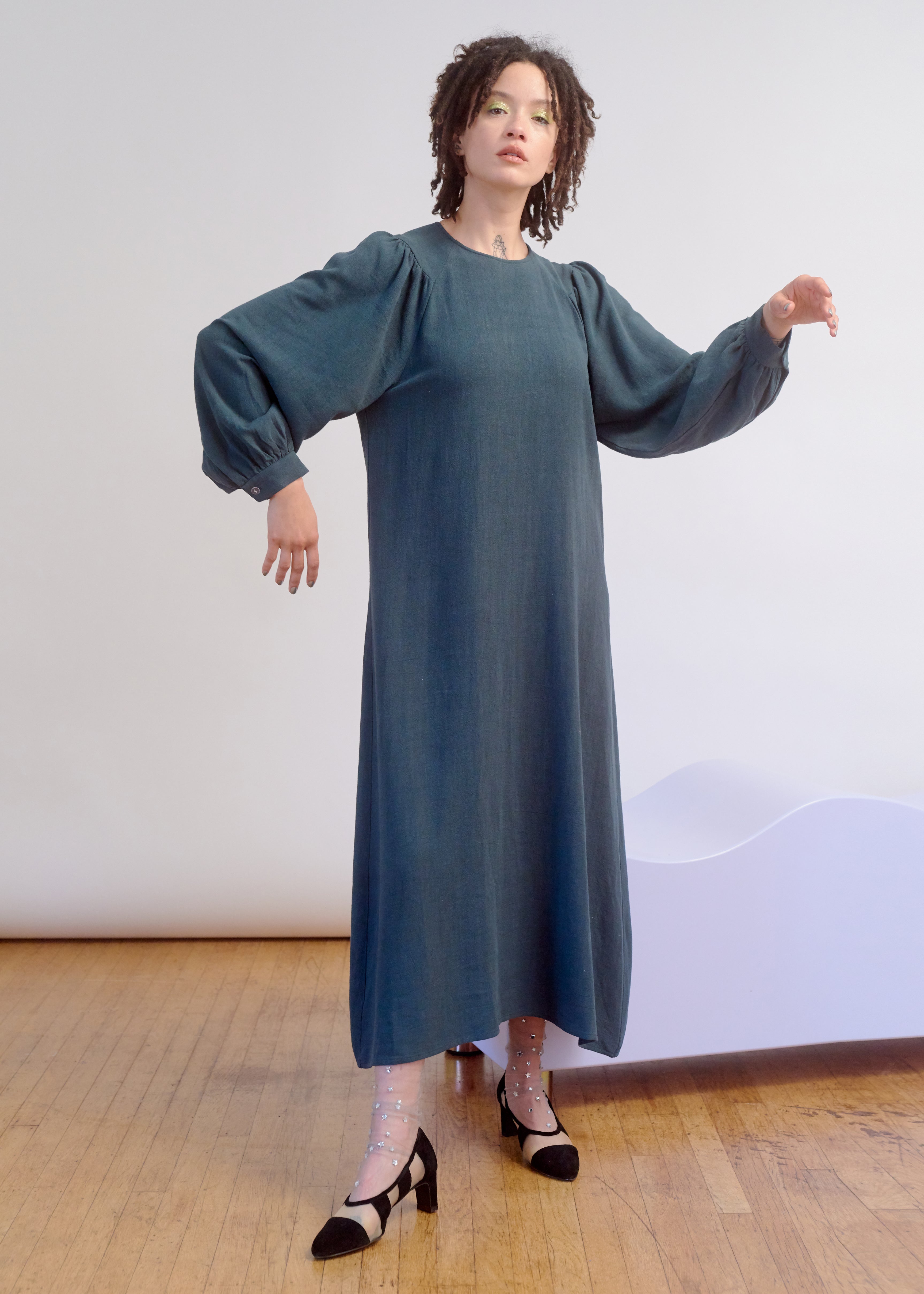 SAMPLE - PIRATE DRESS - TURQUOISE