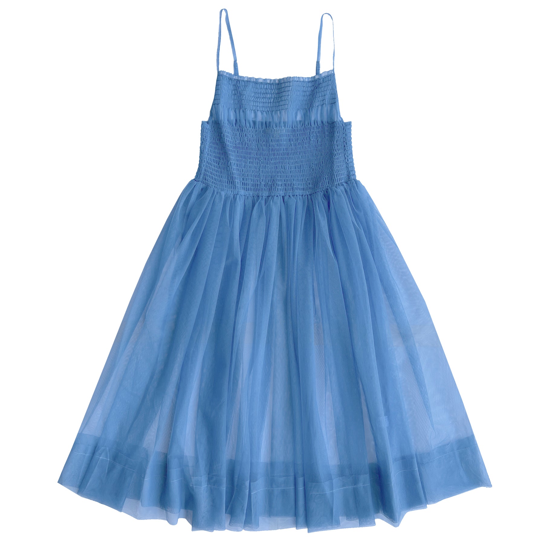 SAMPLE - MESH BALLERINA DRESS - MUTED CERULEAN