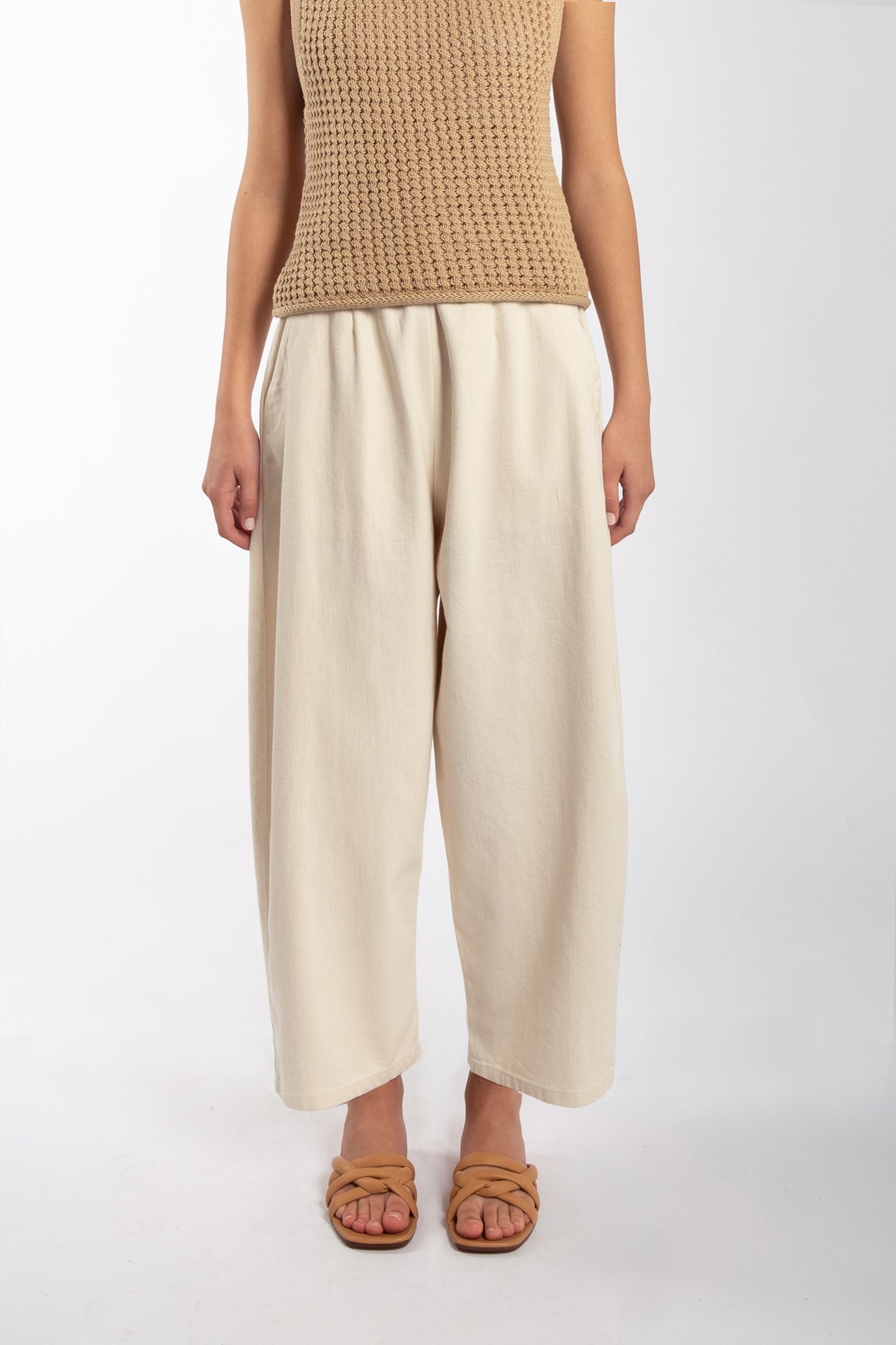 BARREL PANT - CREAM