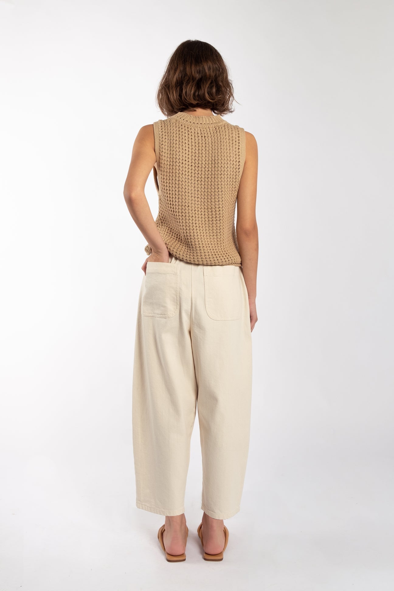 BARREL PANT - CREAM