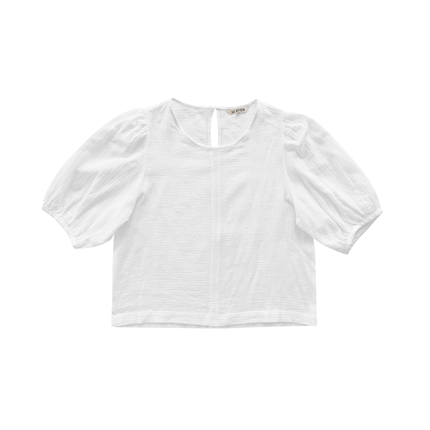 SAMPLE - PUFF SLEEVE TOP - BONE VOILE