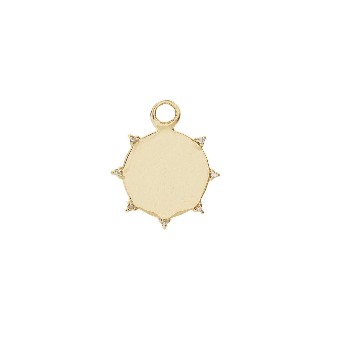 DIAMOND SUNBEAM MEDALLION CHARM