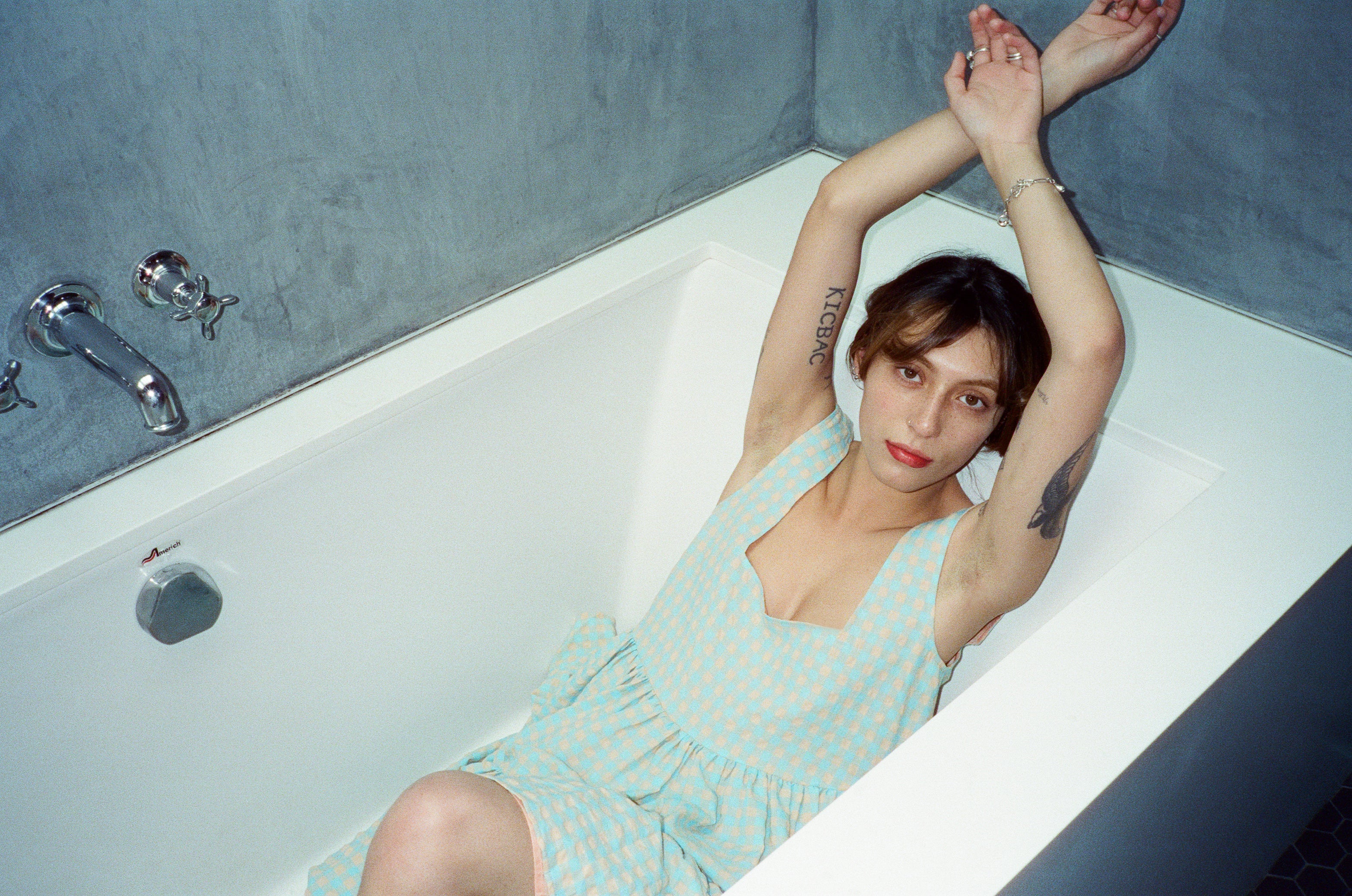 SAMPLE - FULL TANK DRESS - SHERBET GINGHAM