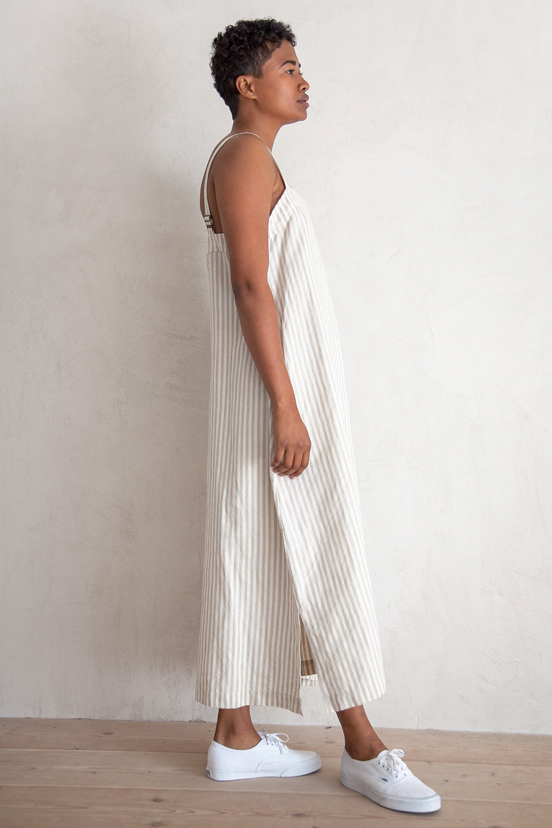 SAMPLE - SQUARE DRESS - NATURAL STRIPE